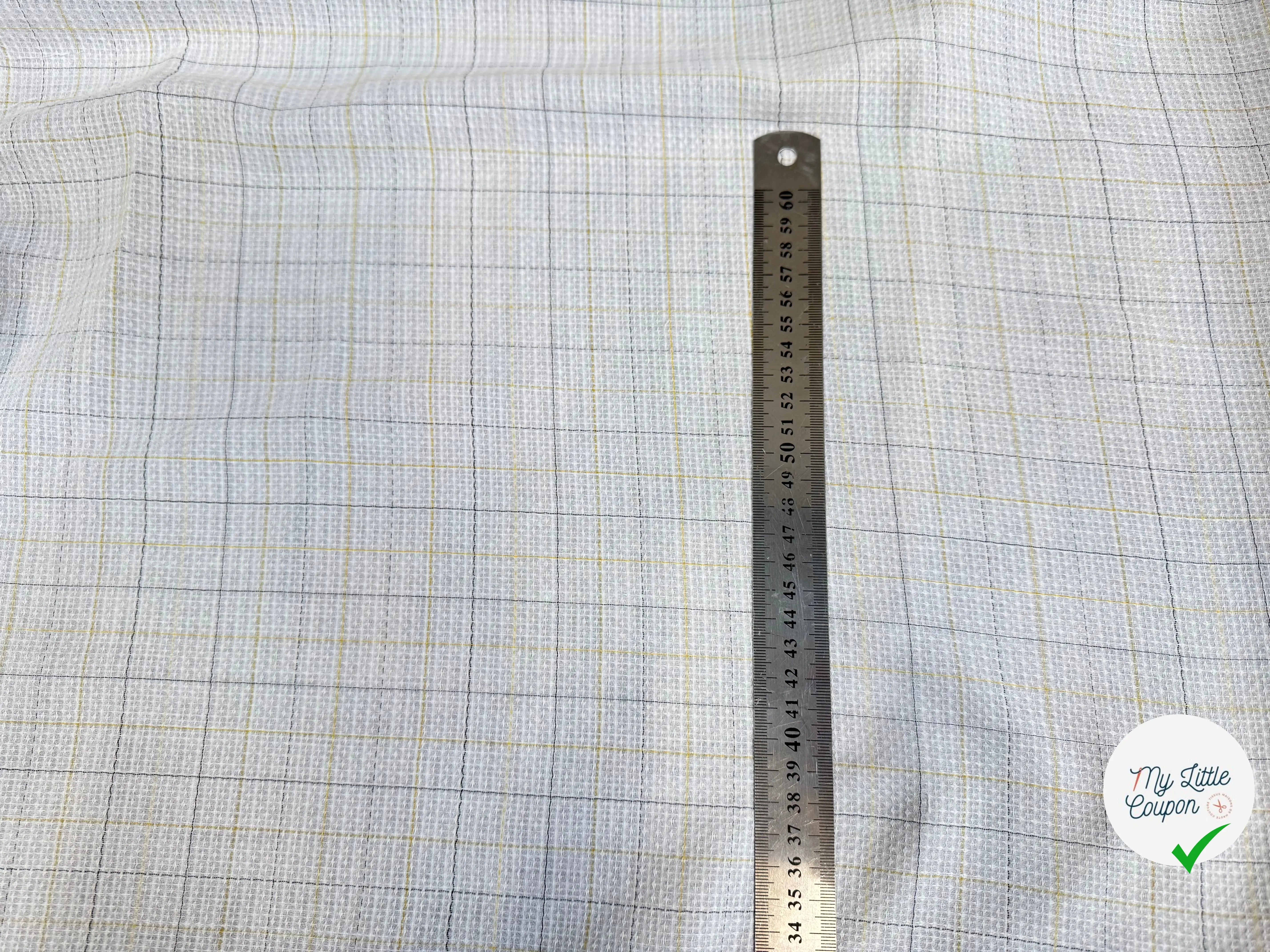 TISSU CARREAUX LÉGER NID D’ABEILLE STYLE - My Little Coupon