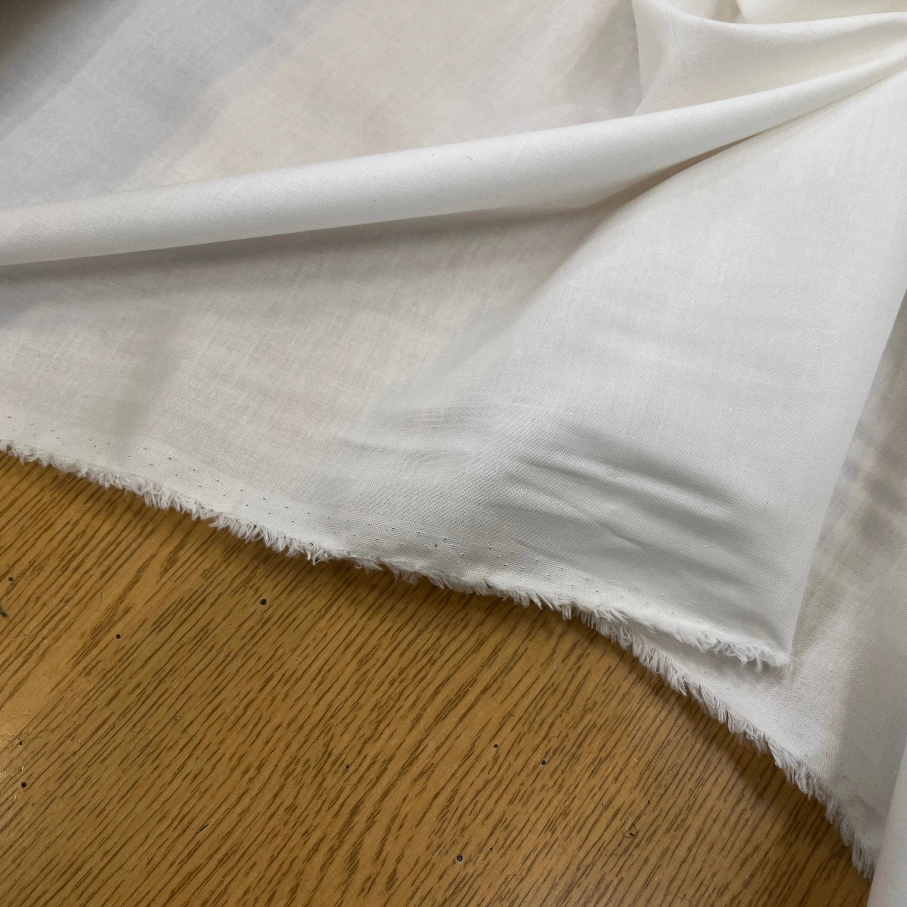 TISSU CHEMISE 100% COTON BLANC 145CM - My Little Coupon