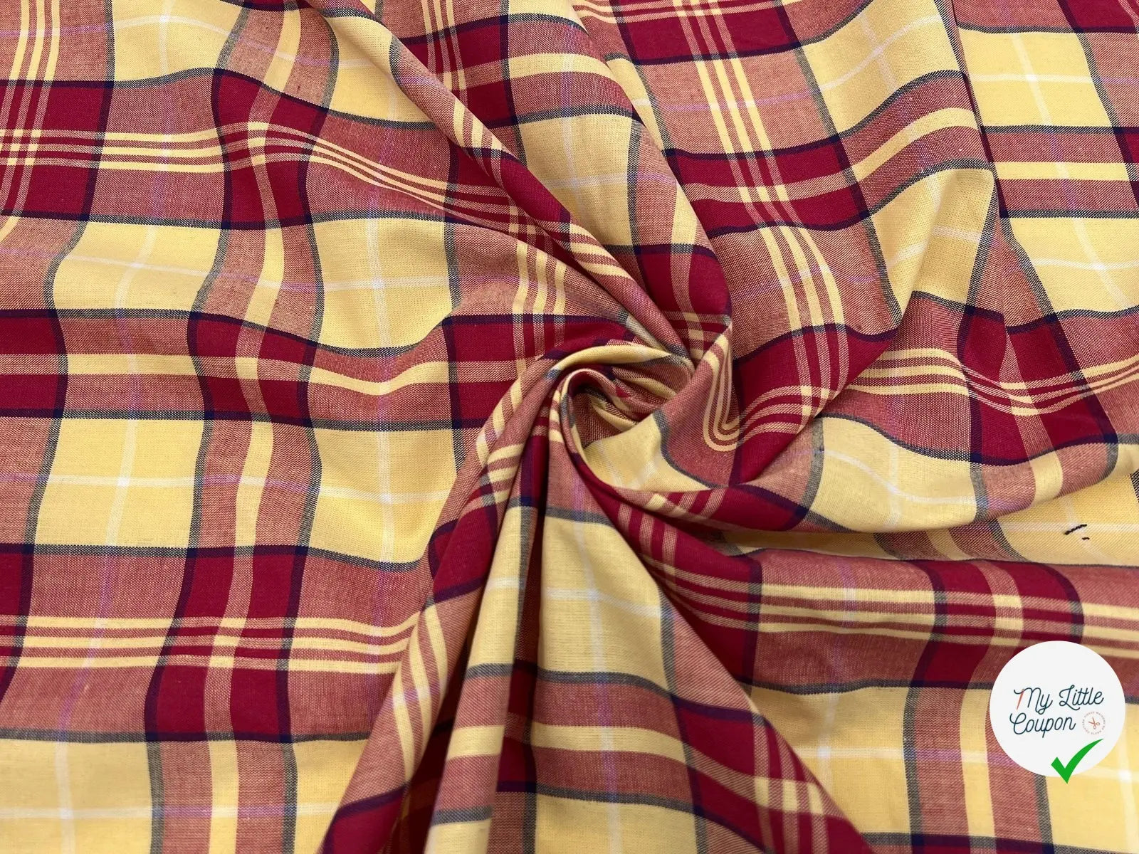 TISSU CHEMISE CARREAUX ESPRIT MADRAS - My Little Coupon - tissu - coudre