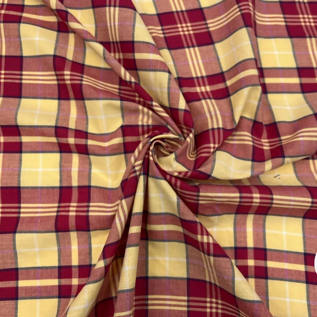 TISSU CHEMISE CARREAUX ESPRIT MADRAS - My Little Coupon - tissu - coudre