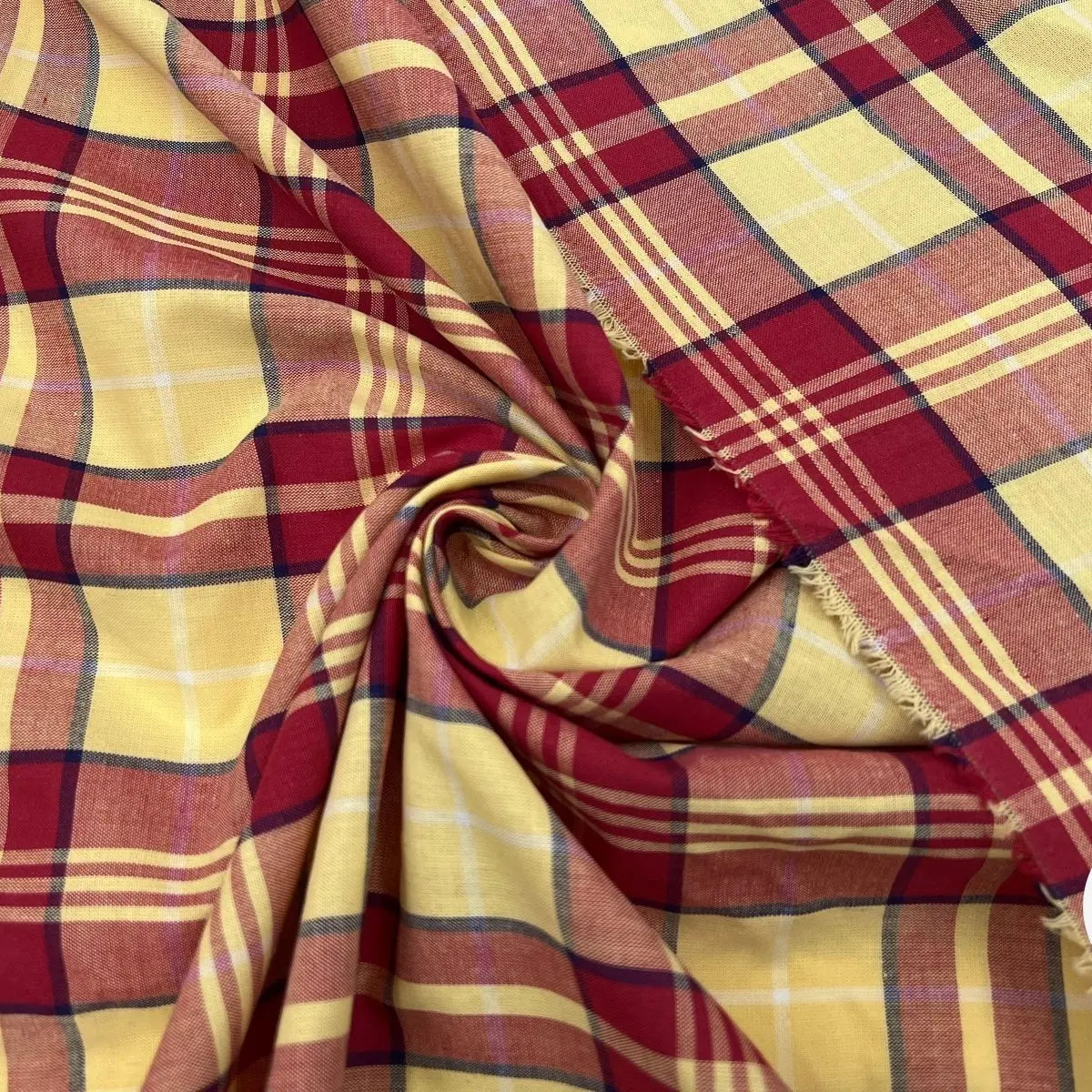 TISSU CHEMISE CARREAUX ESPRIT MADRAS - My Little Coupon - tissu - coudre