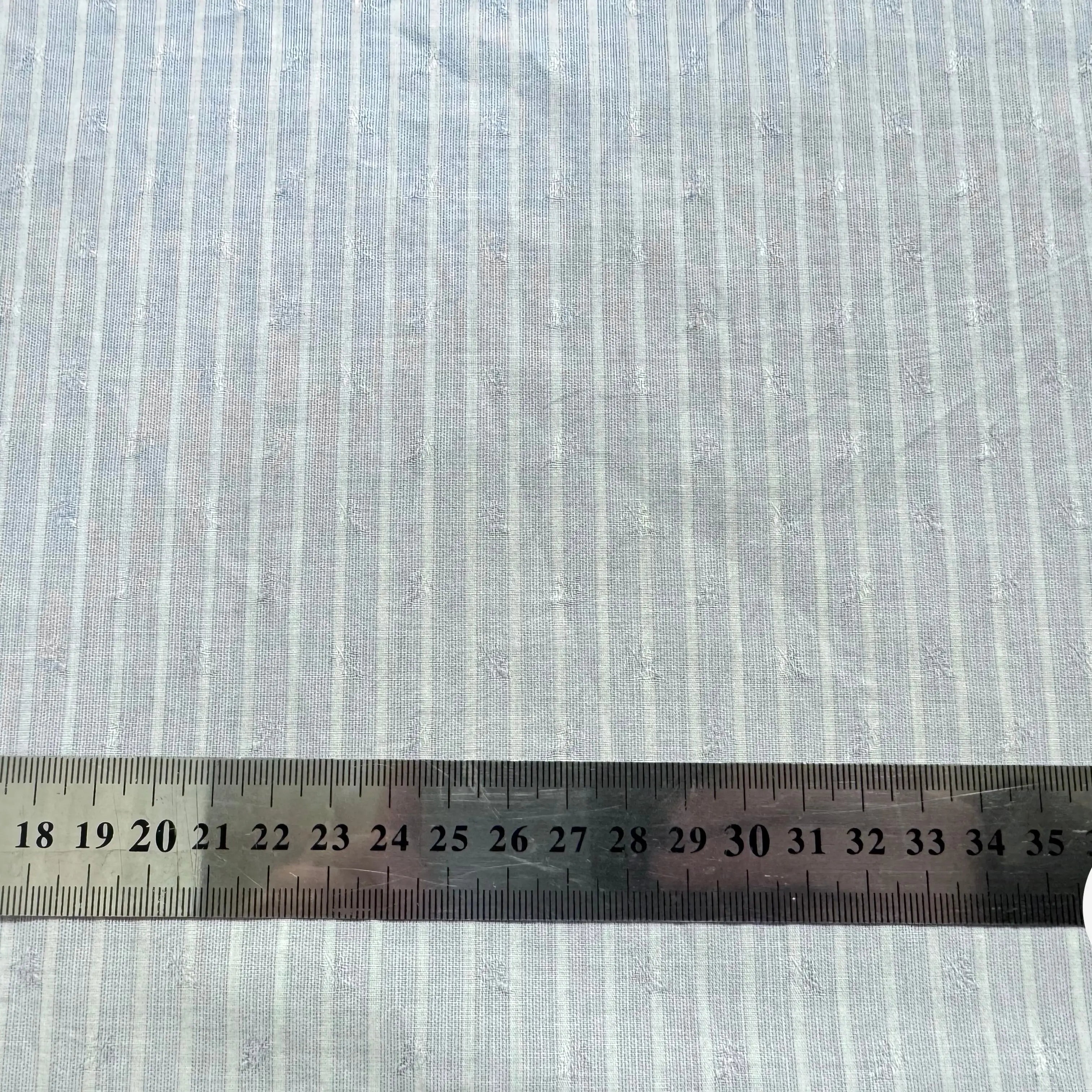 TISSU CHEMISE COTON FACONNE PETITES FLEURS AVEC RAYURES - My Little Coupon