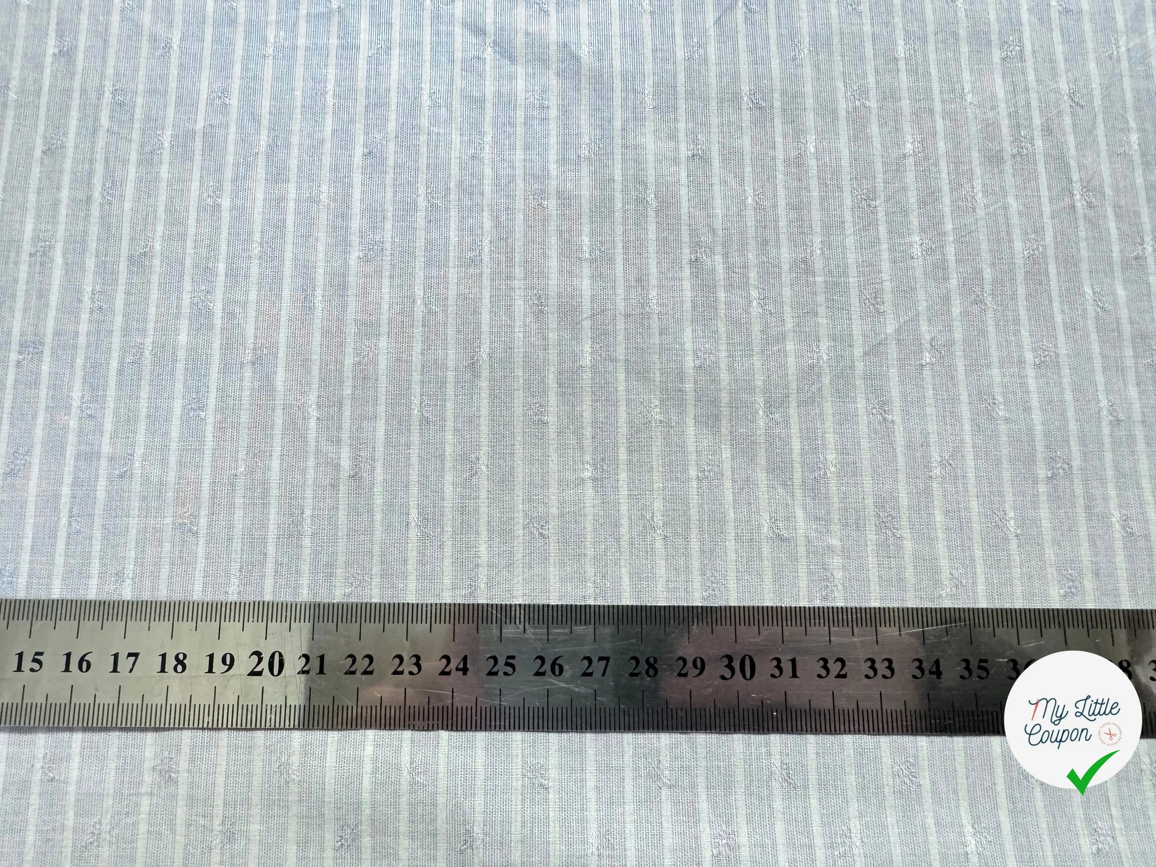 TISSU CHEMISE COTON FACONNE PETITES FLEURS AVEC RAYURES - My Little Coupon