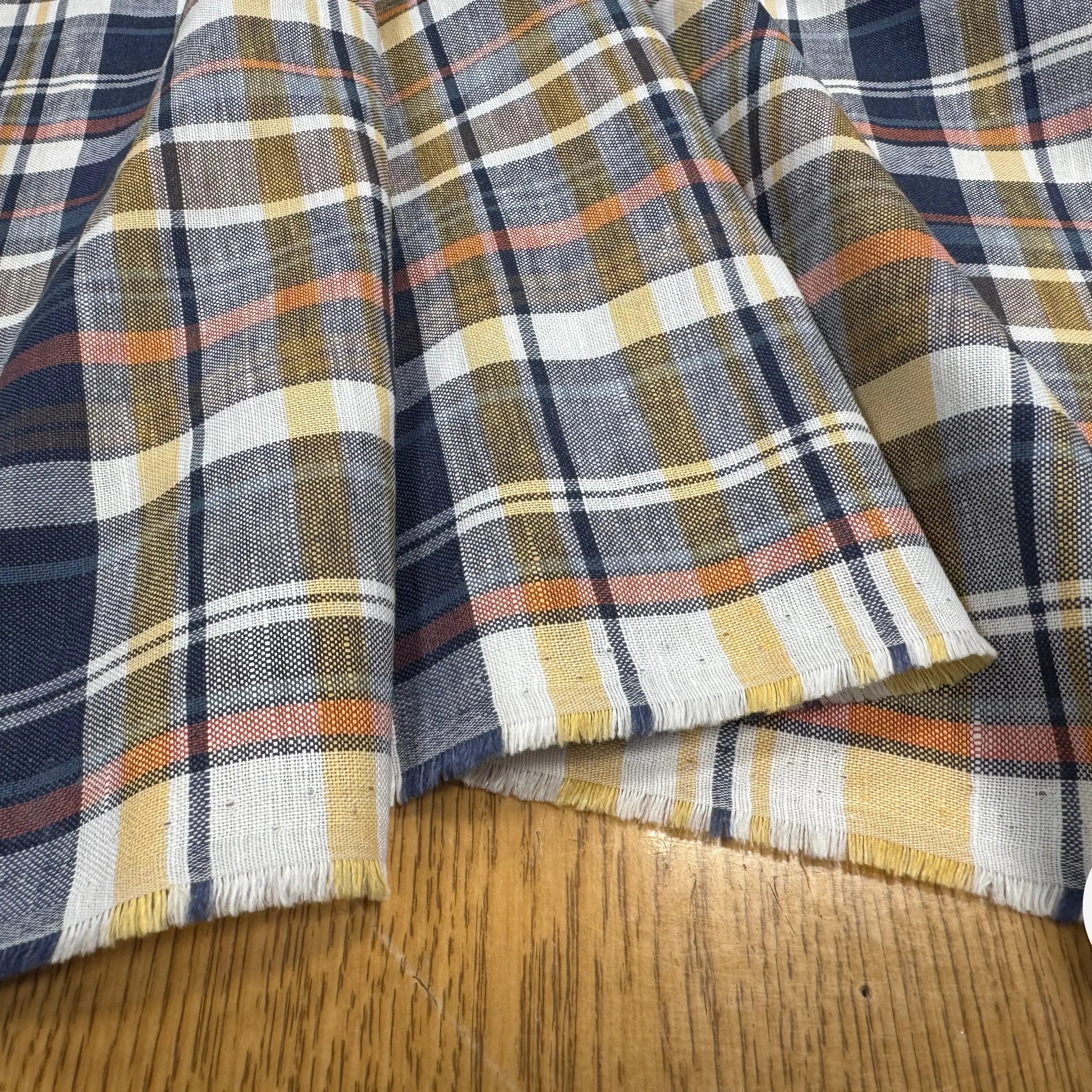 TISSU CHEMISE COTON NATTE CARREAUX - My Little Coupon