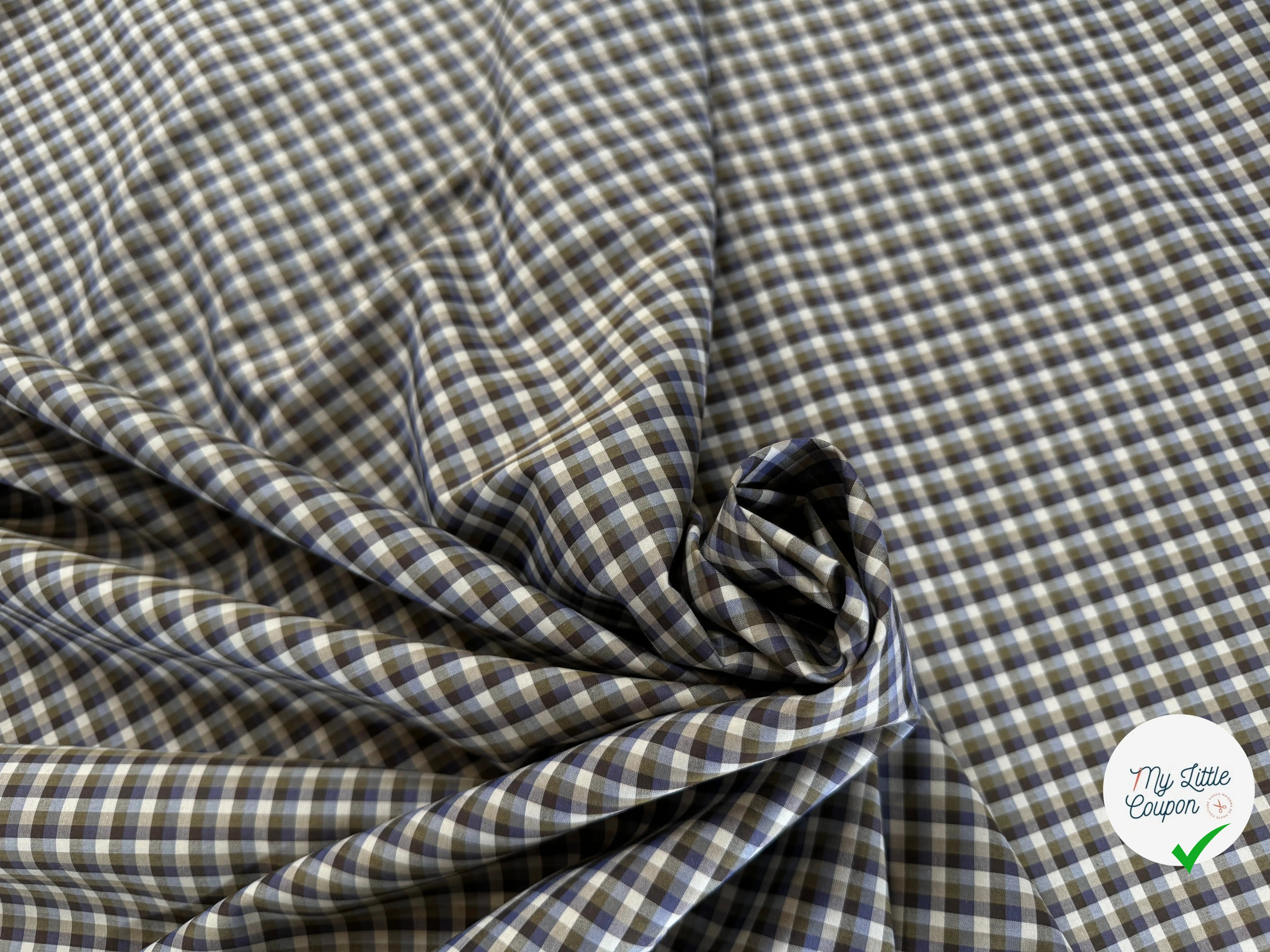TISSU CHEMISE COTON PETITS CARREAUX - My Little Coupon