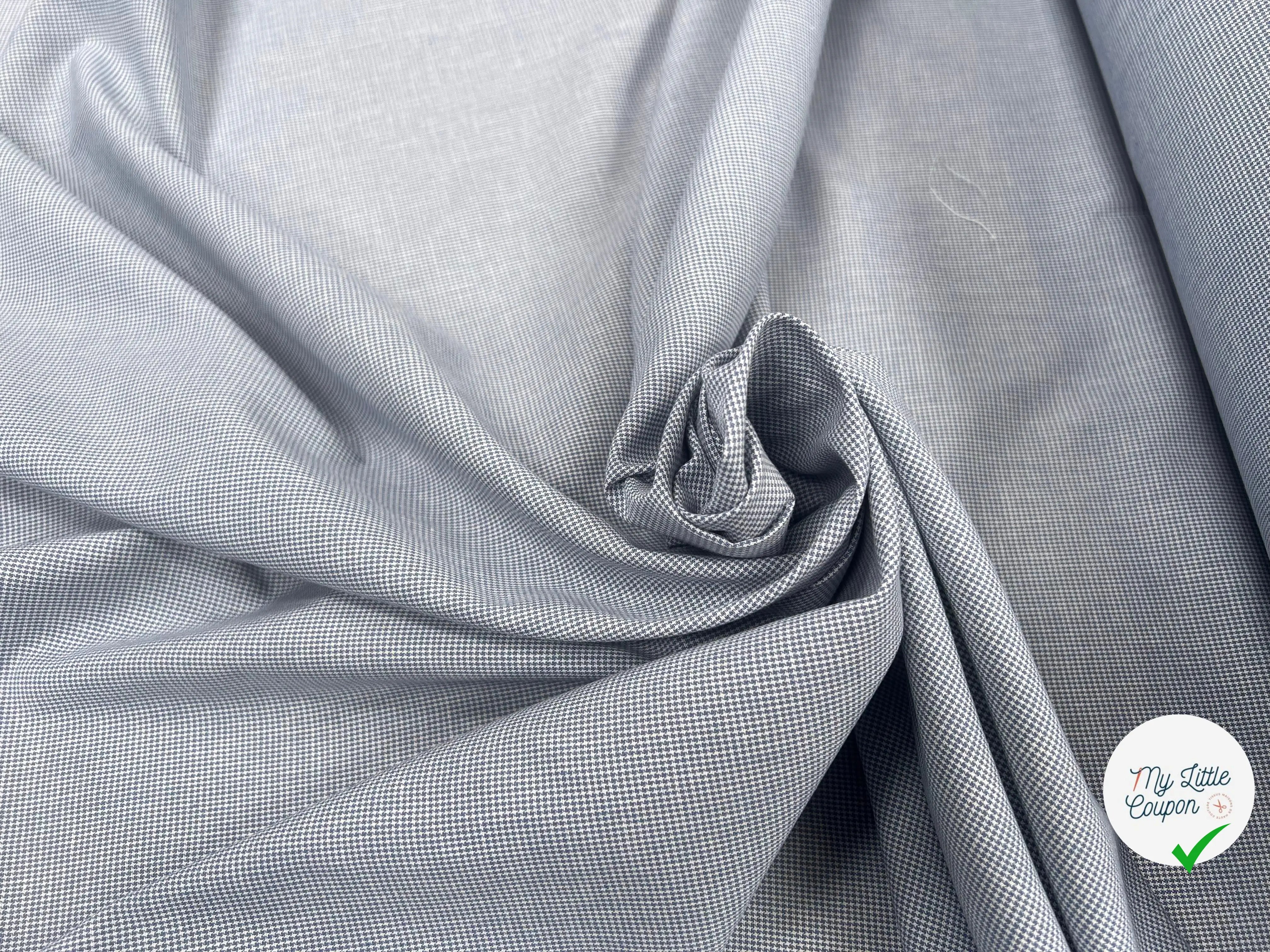 TISSU CHEMISE COTON PIED DE POULE ULTRA CHIC - My Little Coupon