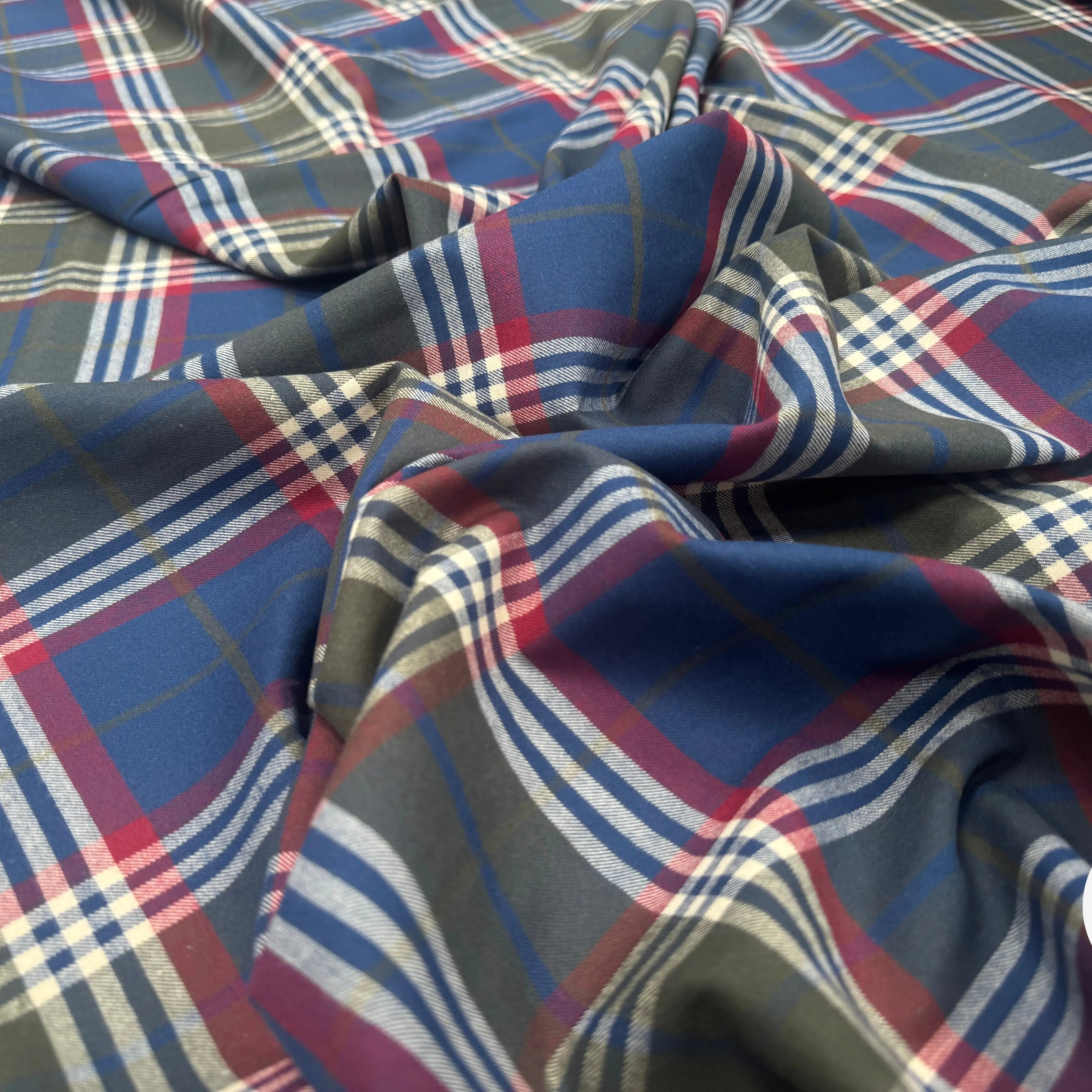 TISSU CHEMISE COTON TRAPPEUR CARREAUX - My Little Coupon