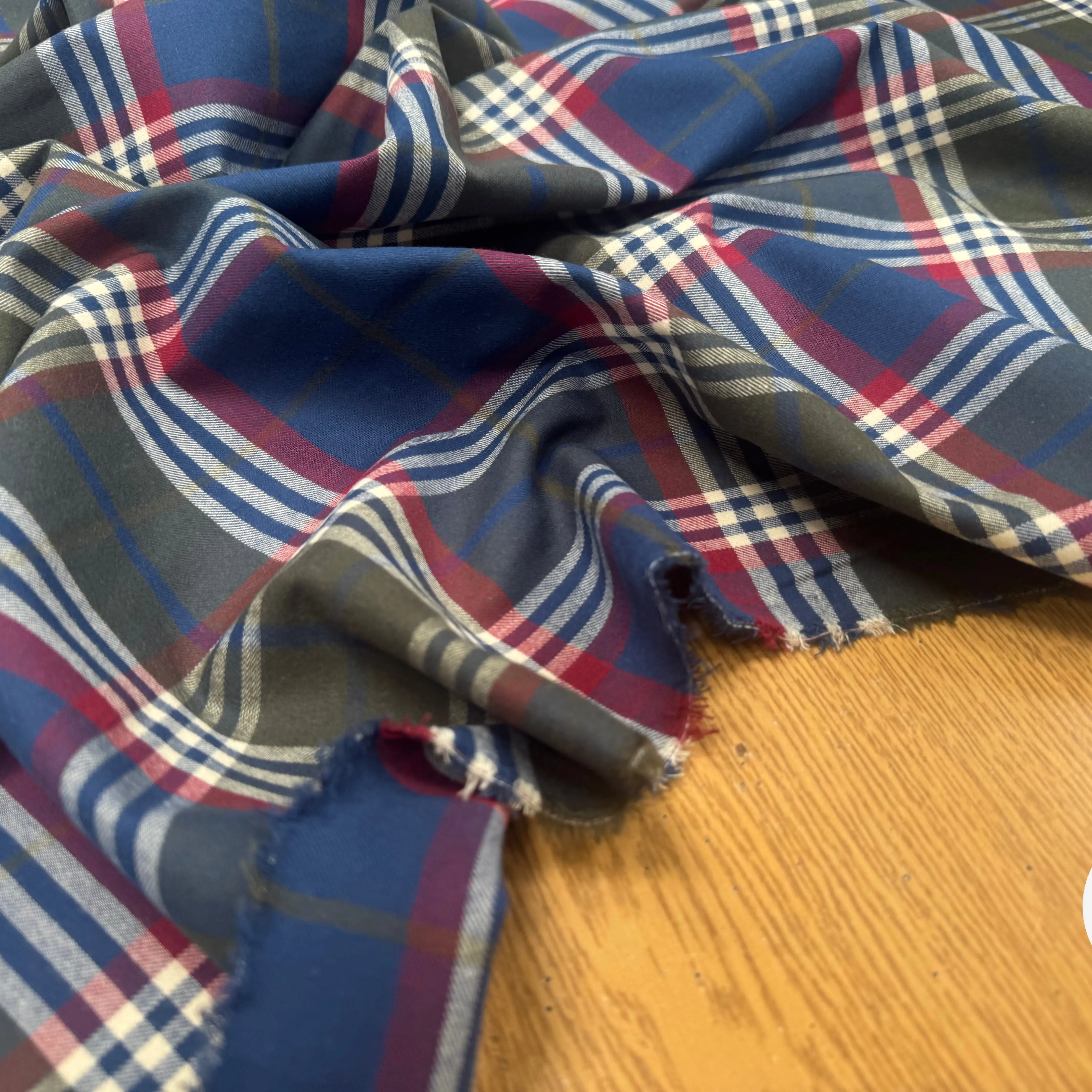 TISSU CHEMISE COTON TRAPPEUR CARREAUX - My Little Coupon