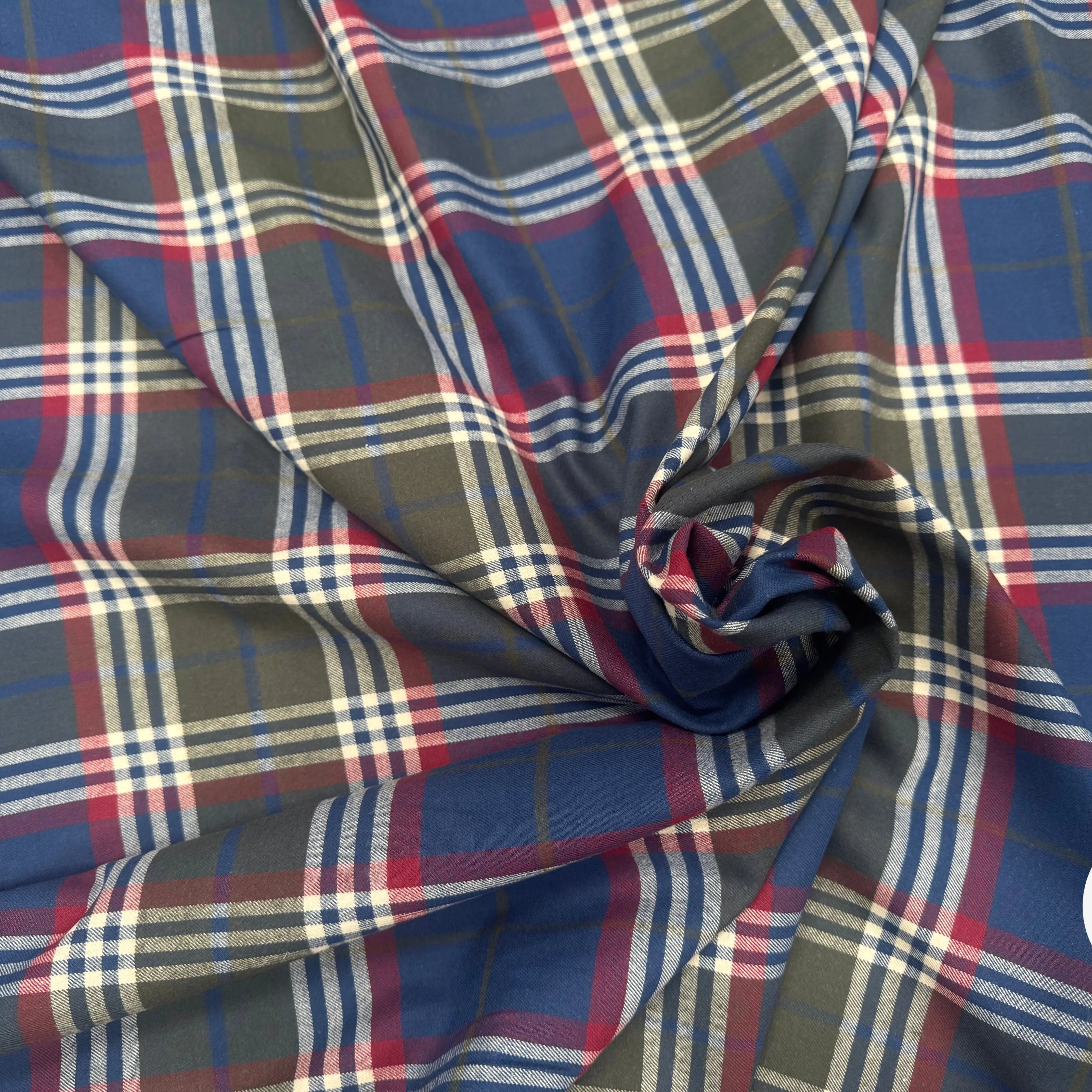 TISSU CHEMISE COTON TRAPPEUR CARREAUX - My Little Coupon