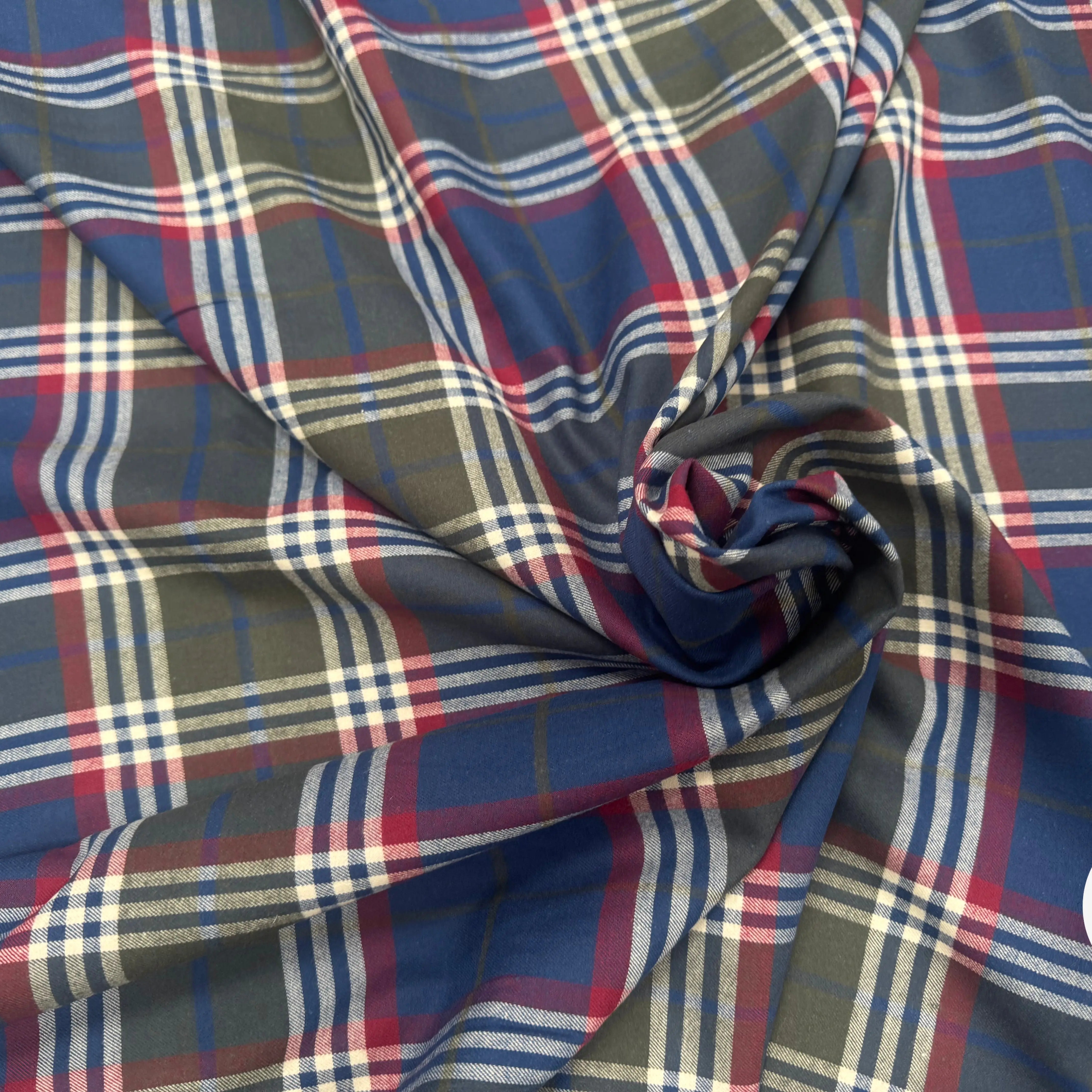 TISSU CHEMISE COTON TRAPPEUR CARREAUX - My Little Coupon