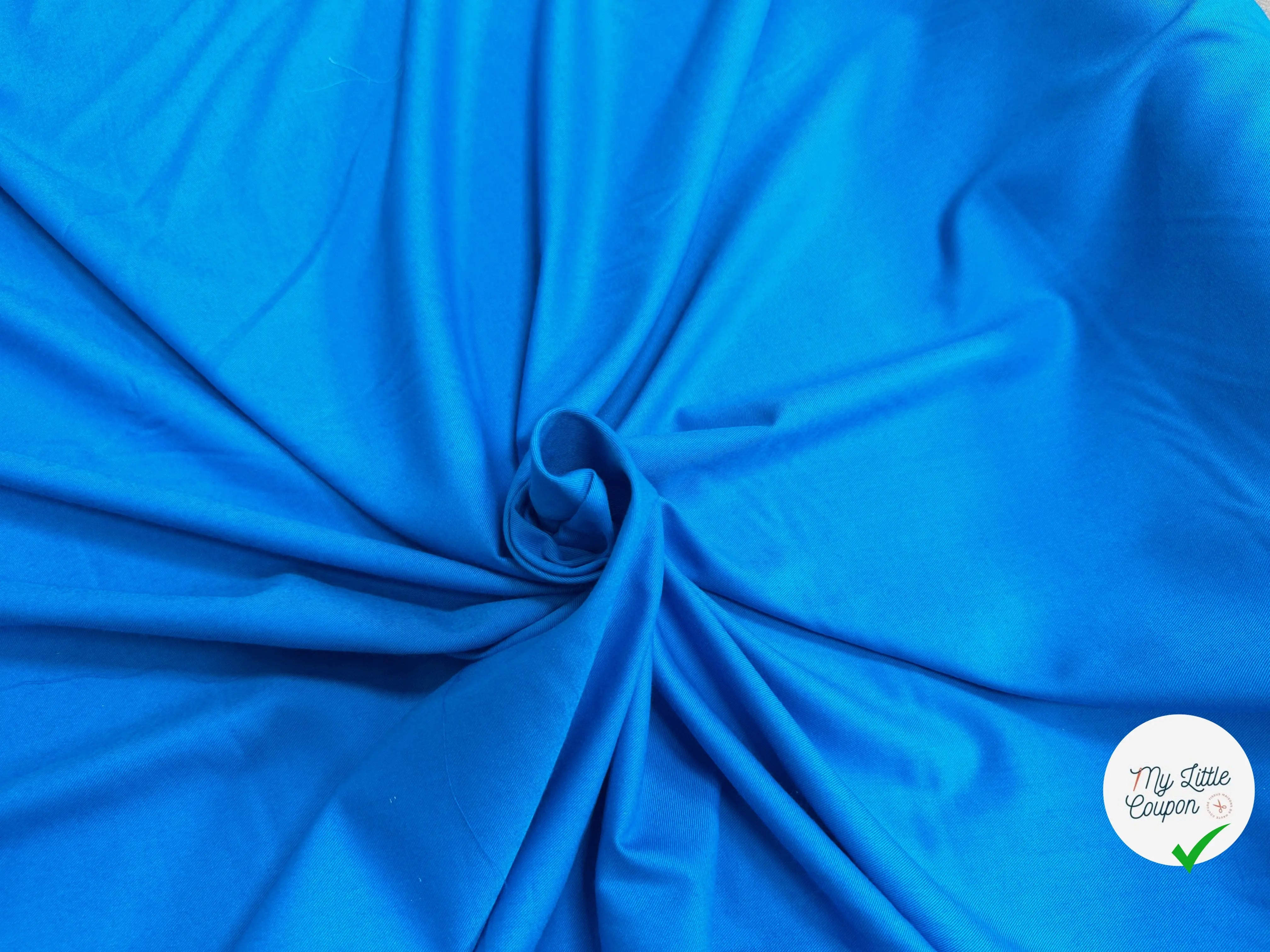 TISSU CHEMISE FLANELETTE COTON BLEU THOMAS MASON - My Little Coupon