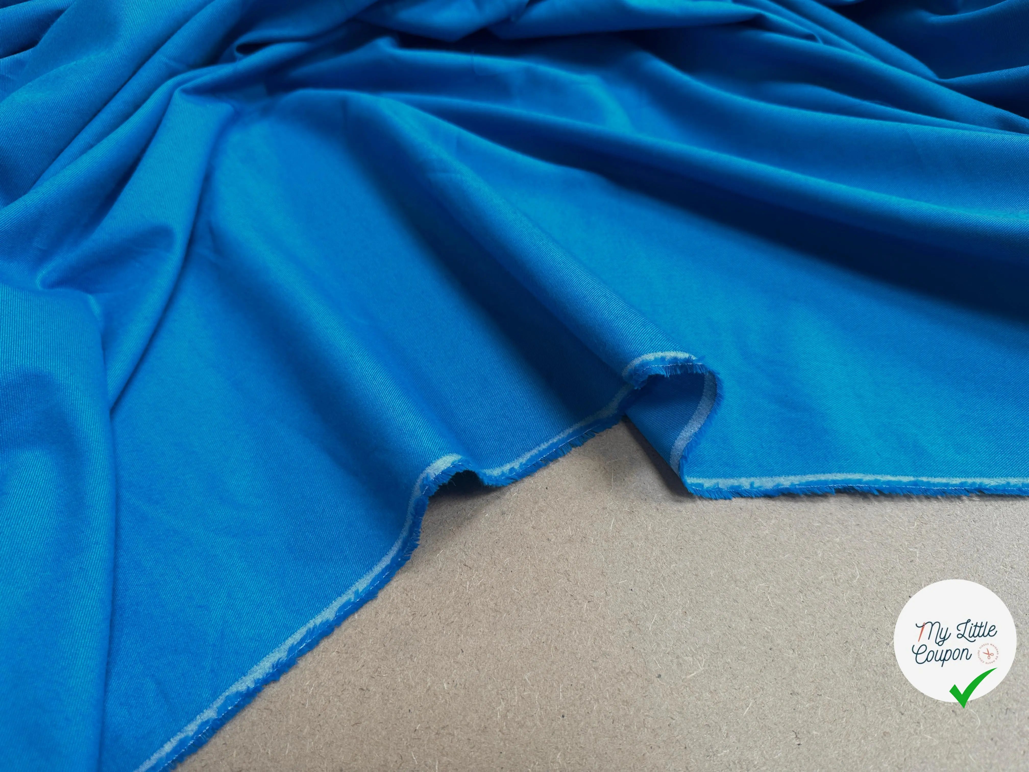TISSU CHEMISE FLANELETTE COTON BLEU THOMAS MASON - My Little Coupon