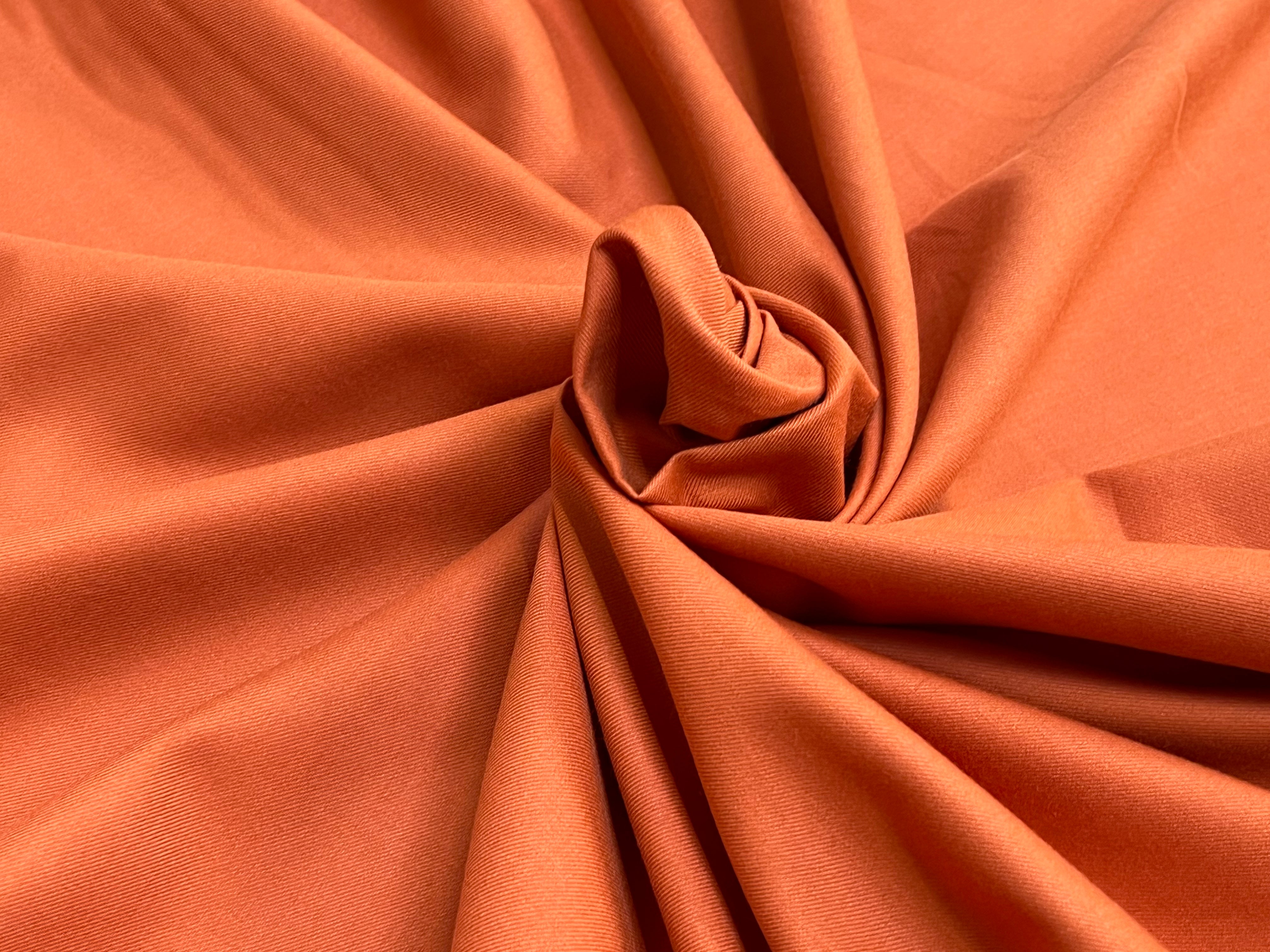 TISSU CHEMISE FLANELETTE COTON ORANGE THOMAS MASON - My Little Coupon