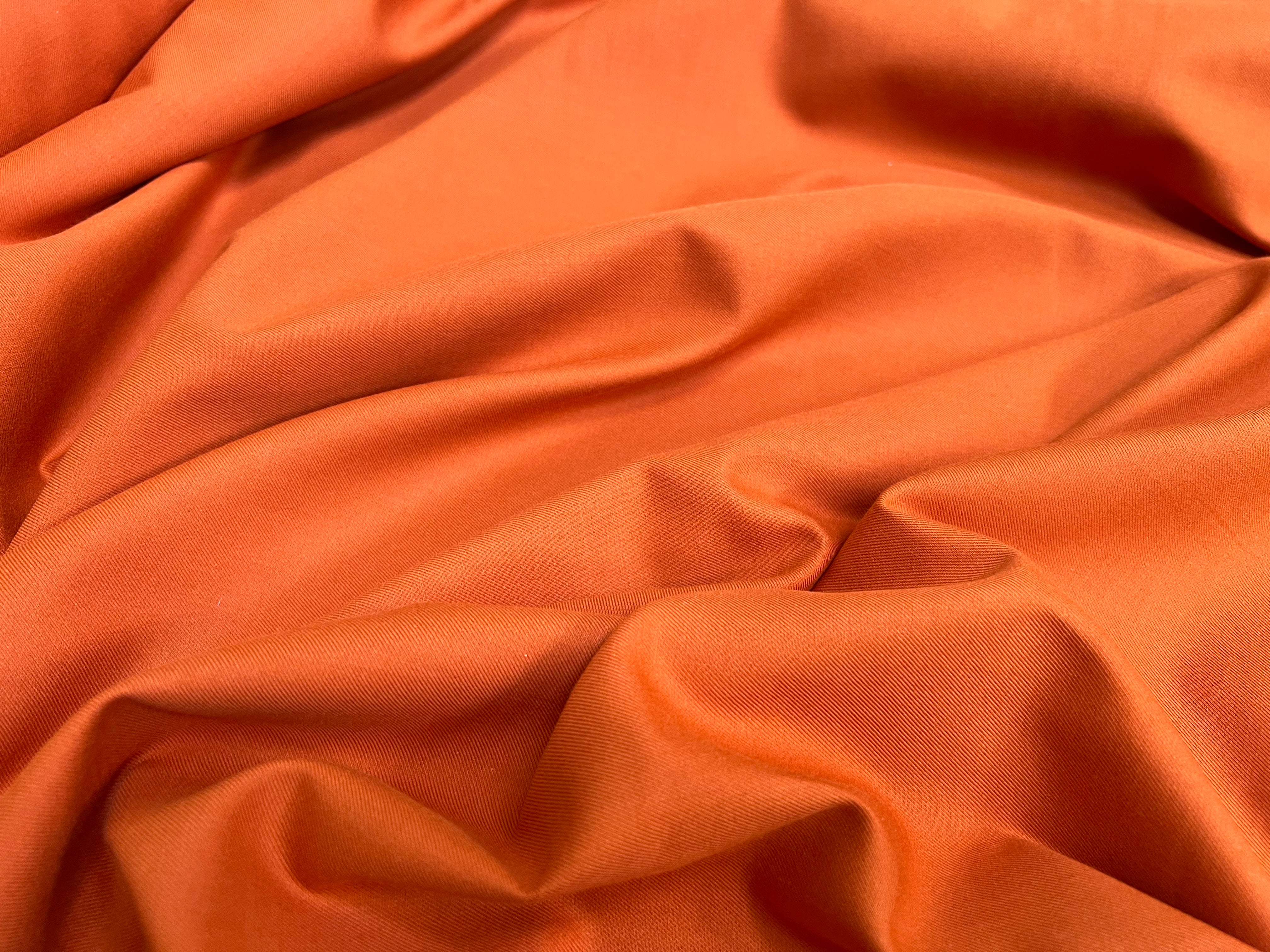 TISSU CHEMISE FLANELETTE COTON ORANGE THOMAS MASON - My Little Coupon