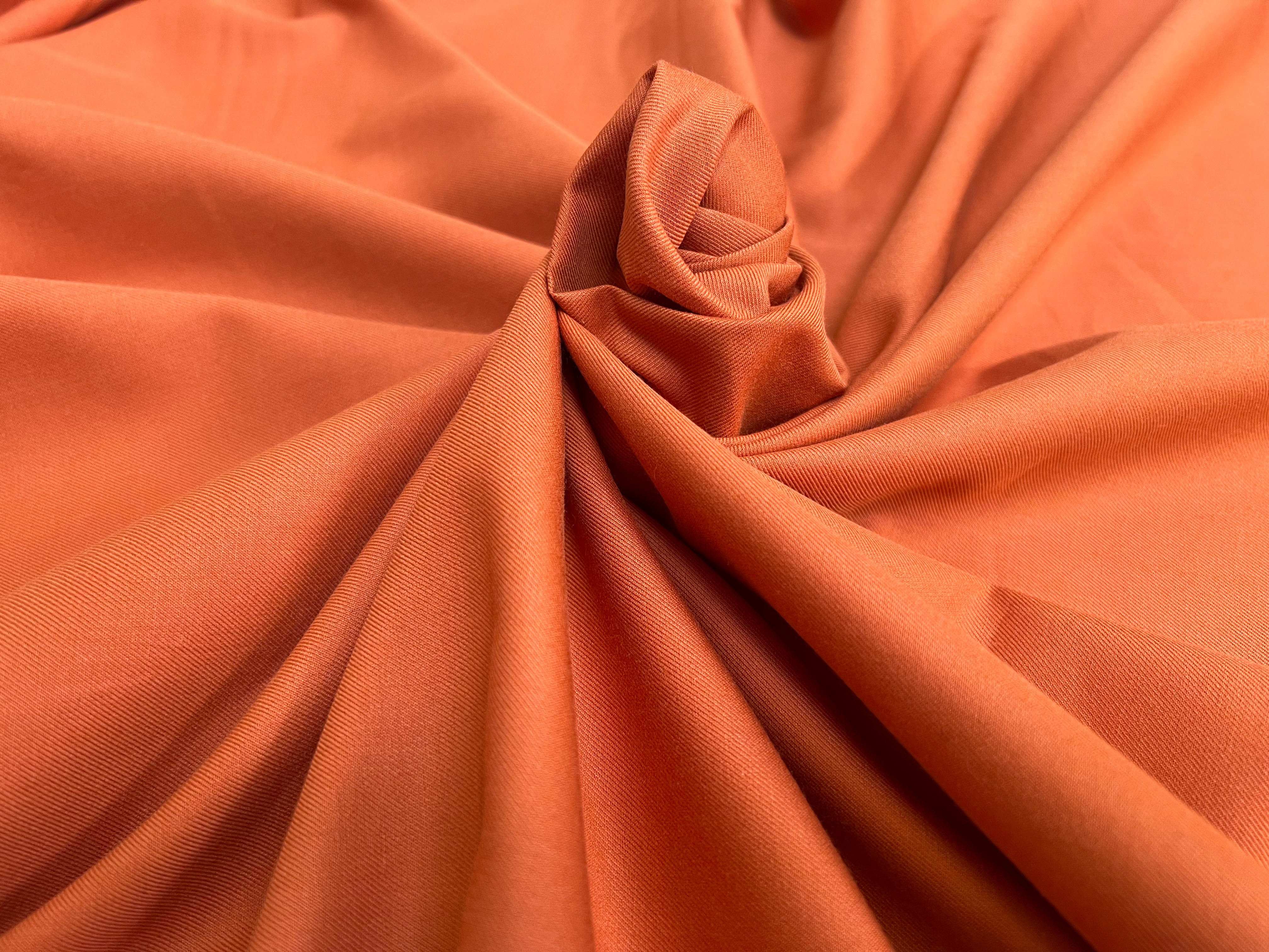 TISSU CHEMISE FLANELETTE COTON ORANGE THOMAS MASON - My Little Coupon