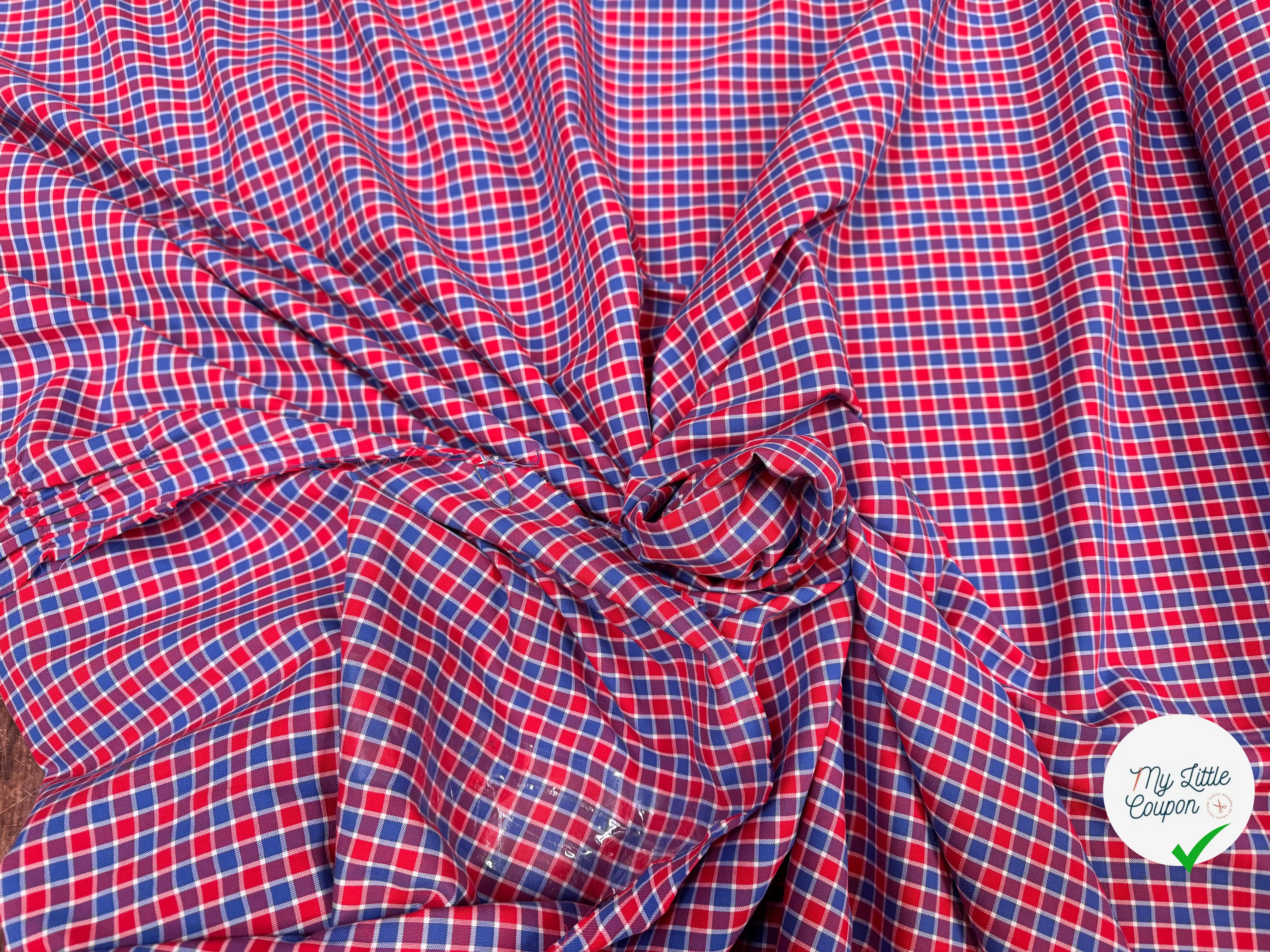TISSU CHEMISE OXFORD CARREAUX 4 - My Little Coupon