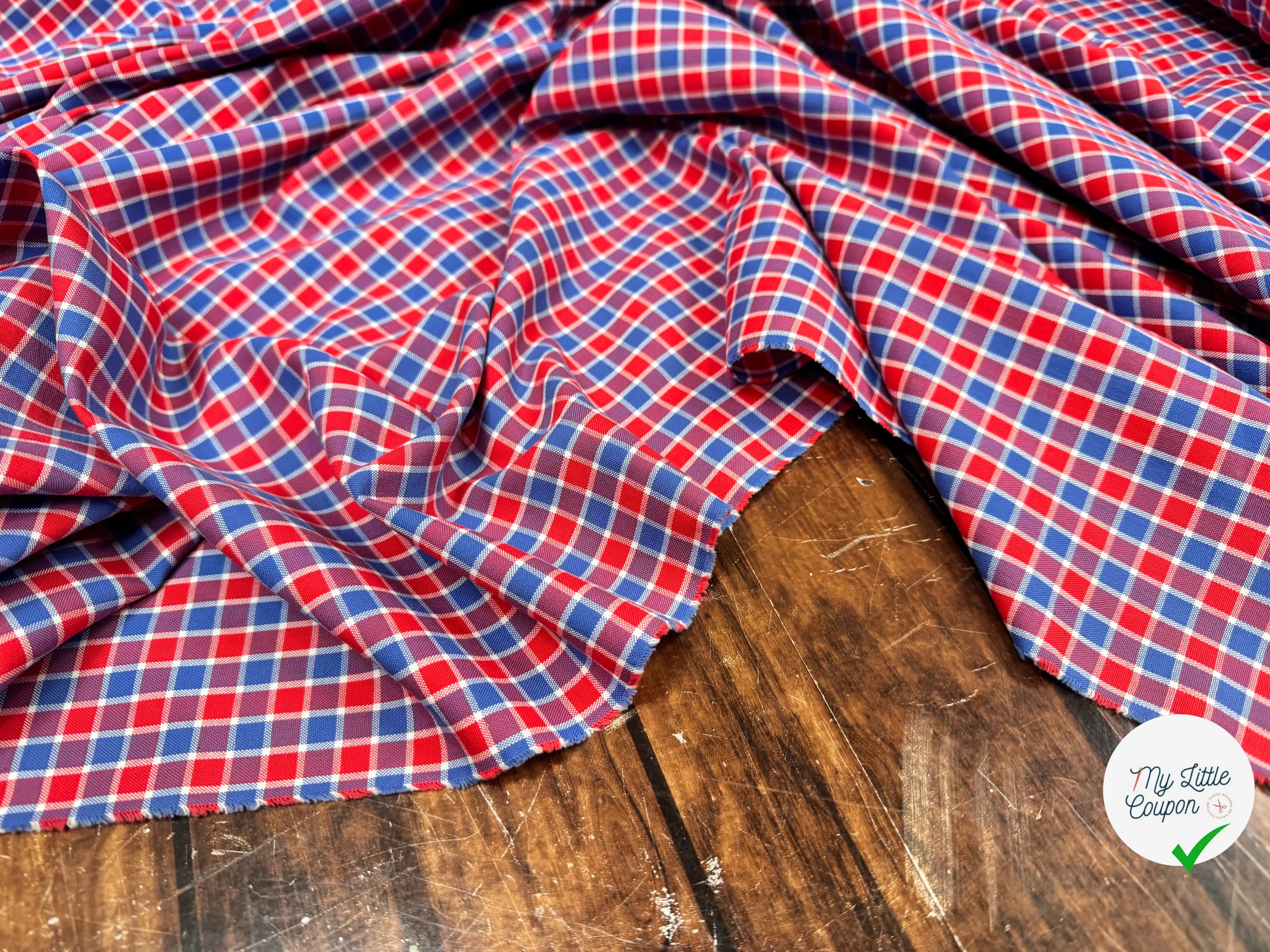 TISSU CHEMISE OXFORD CARREAUX 4 - My Little Coupon