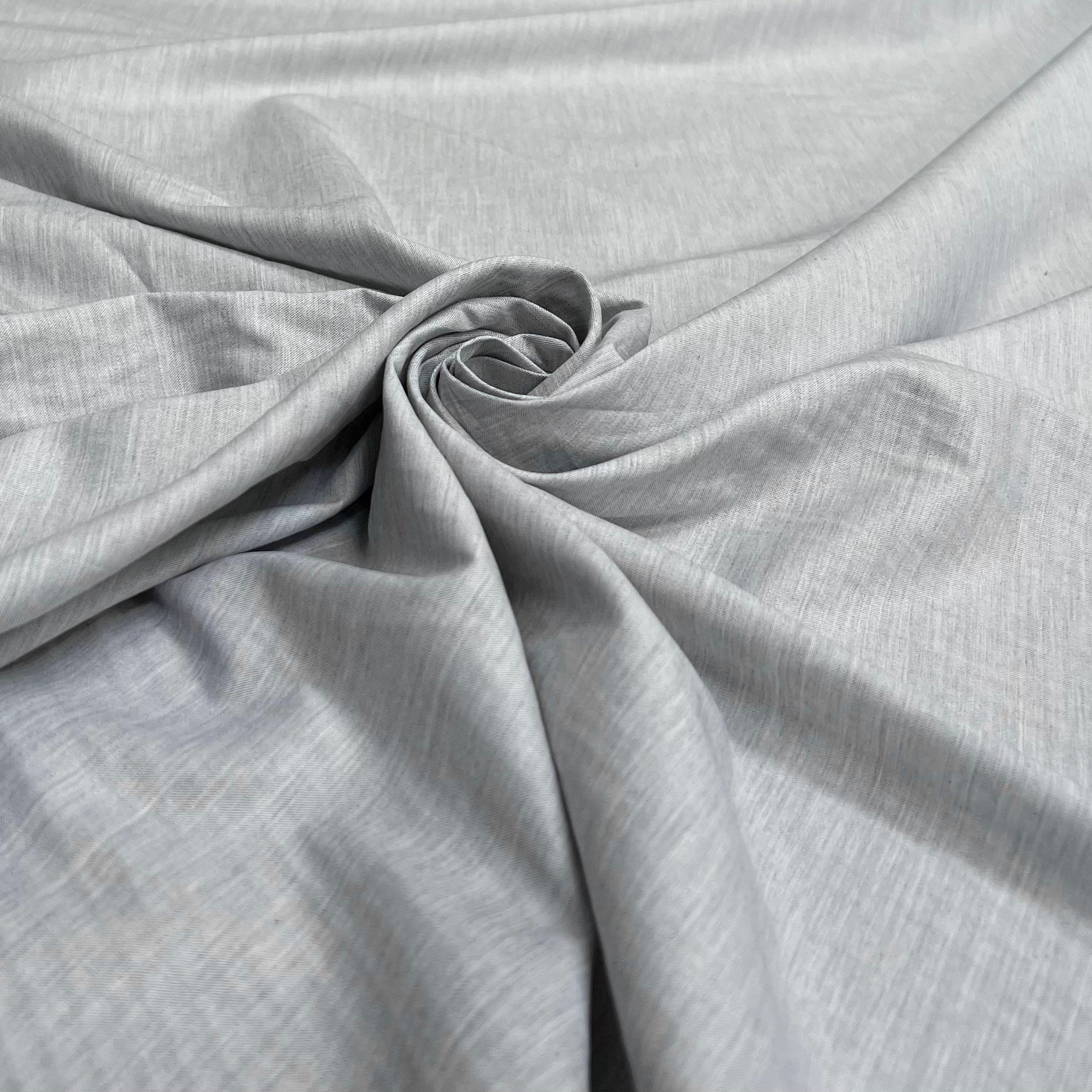 TISSU CHEMISE OXFORD GRIS TRÈS LÉGÈREMENT BLEUTÉ - My Little Coupon