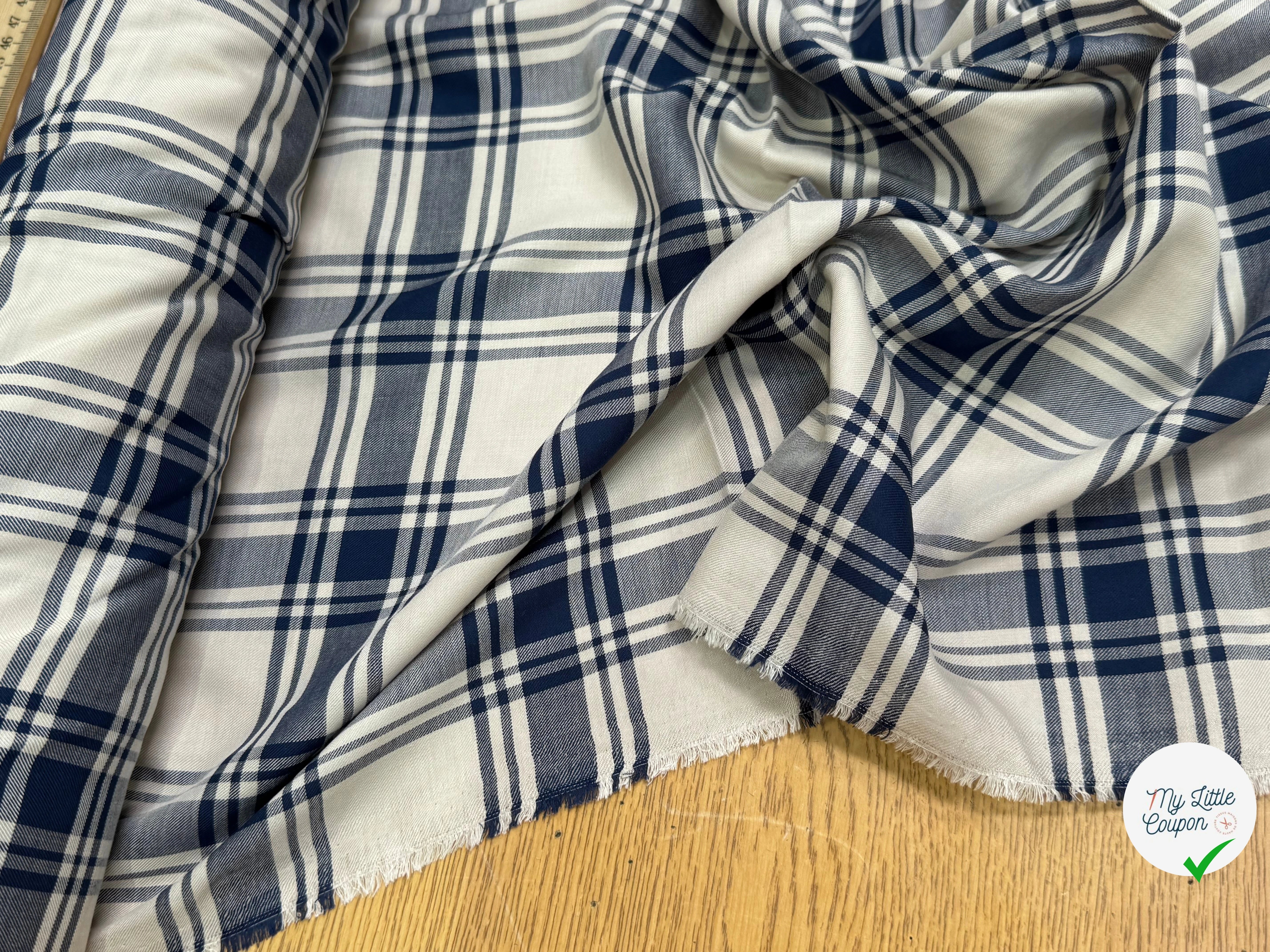 TISSU CHEMISE SUBTILE FALL JAPAN 1 NAVY BEIGE - My Little Coupon