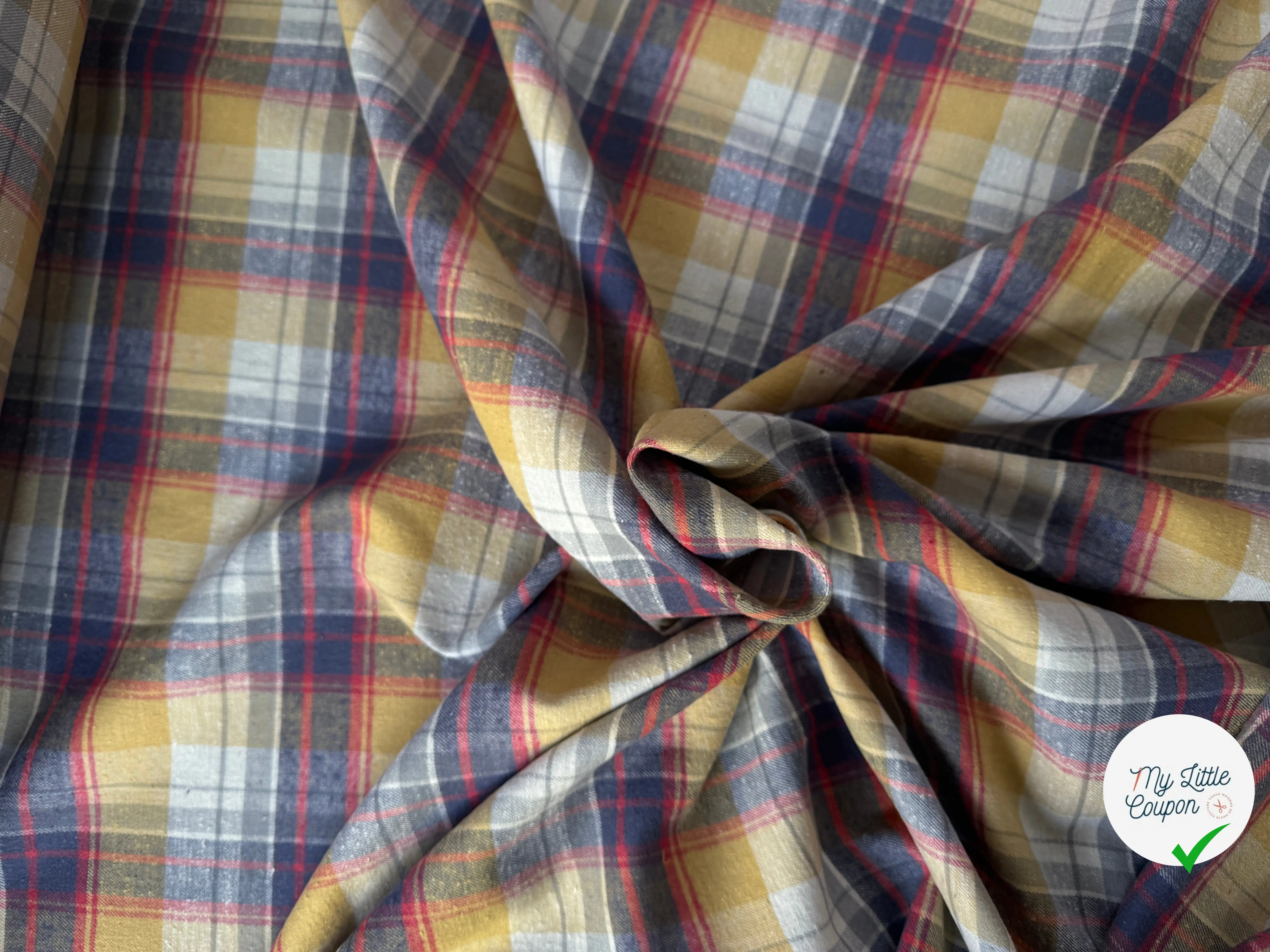 TISSU CHEMISE TRAPPEUR (FLANELETTE) SERGÉE - My Little Coupon