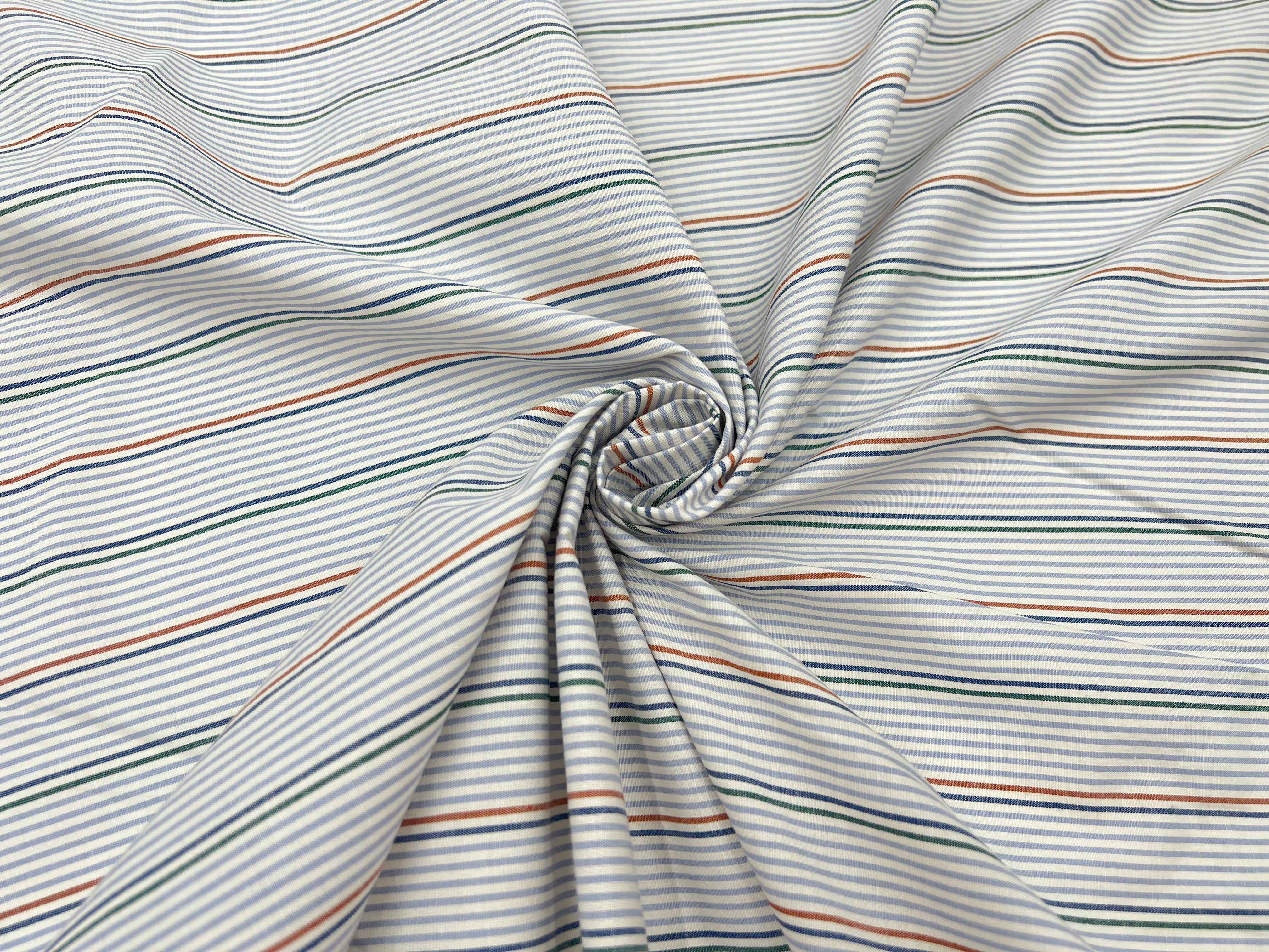 TISSU CHEMISES RAYURES MULTICOLORES MSO