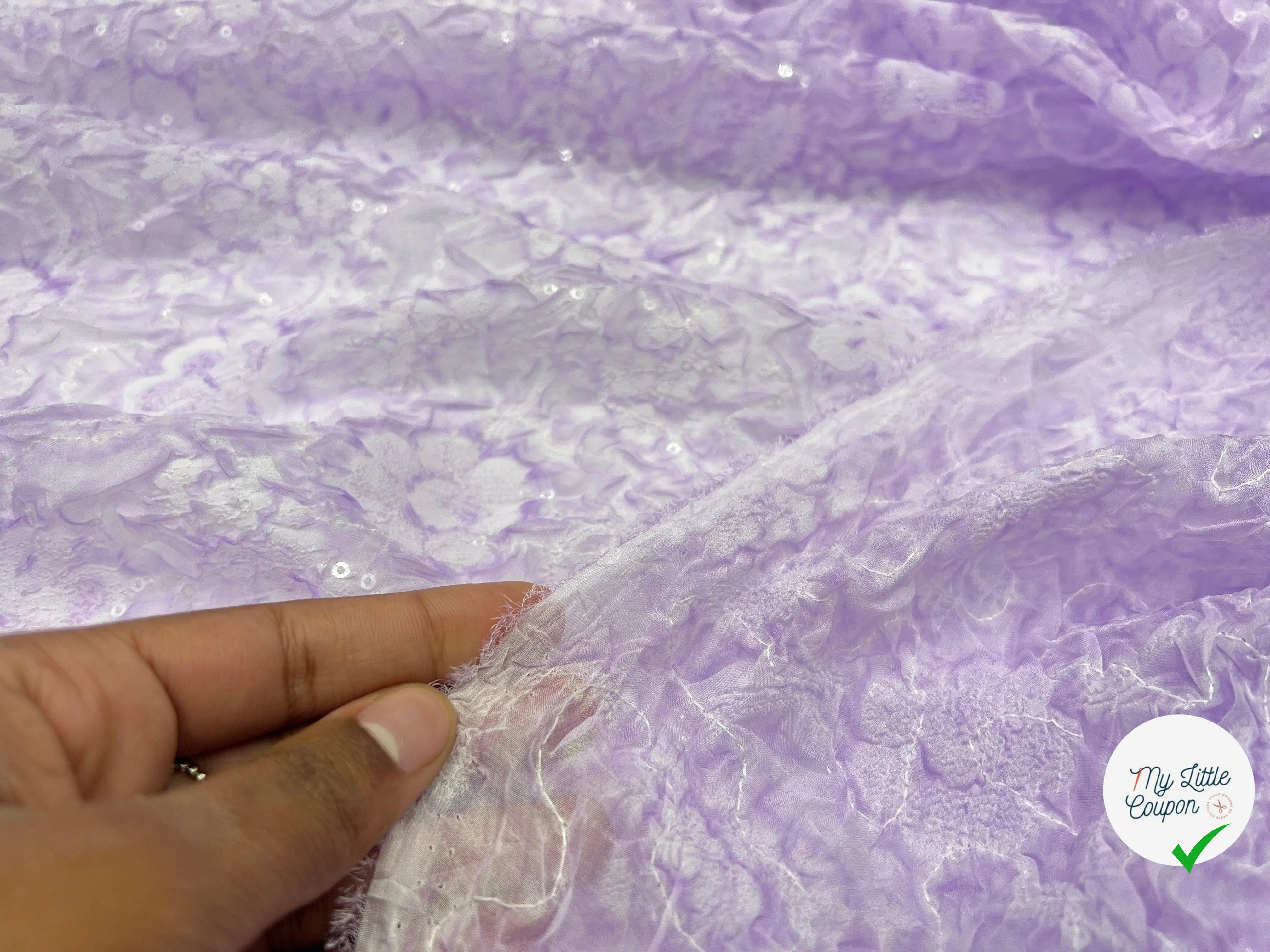 TISSU CLOQUÉ PARME LÉGÈREMENT PAILLETTÉ - My Little Coupon - tissu - coudre