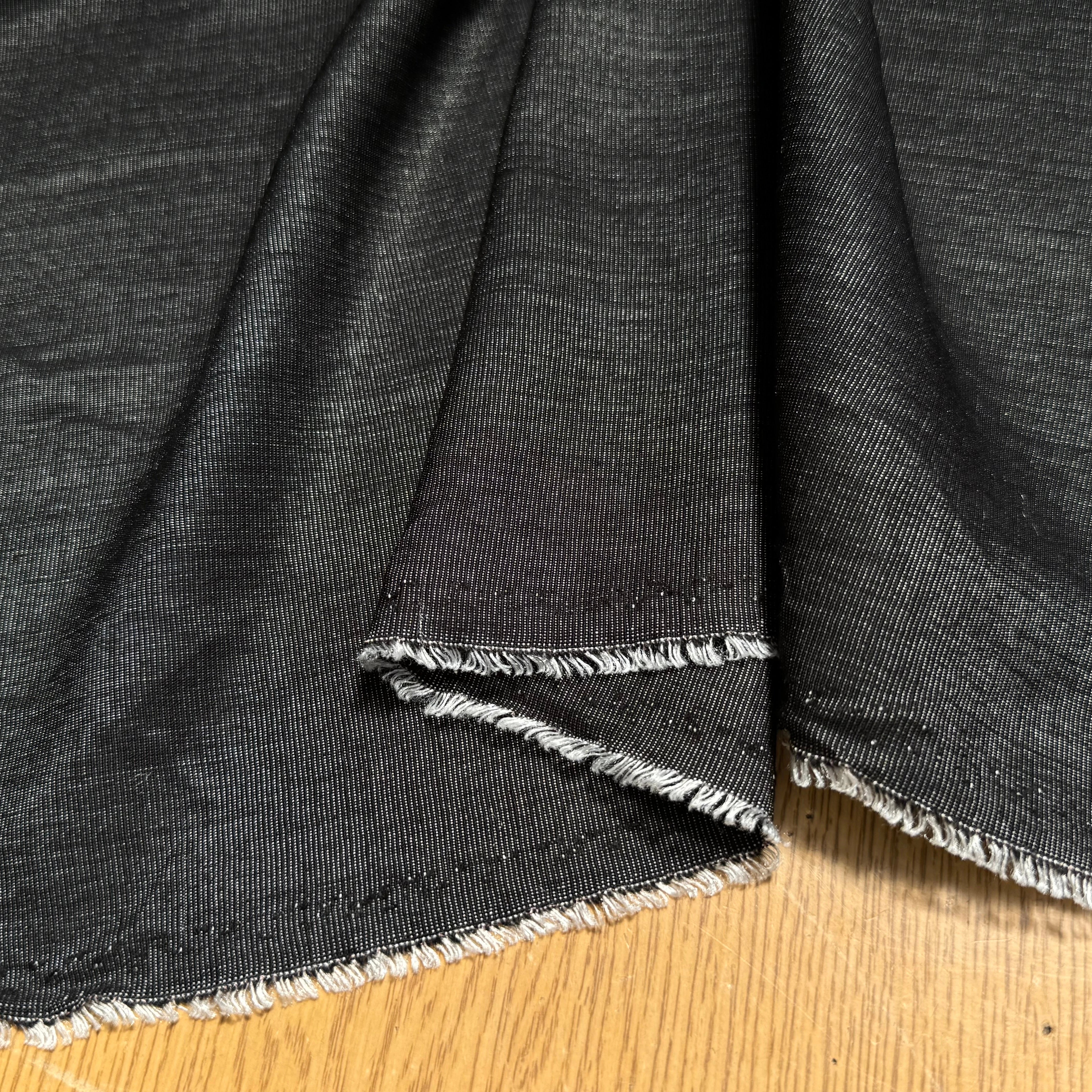 TISSU COTON ÉFFET DENIM LÉGÈREMENT SATINÉ 70% COTON - My Little Coupon