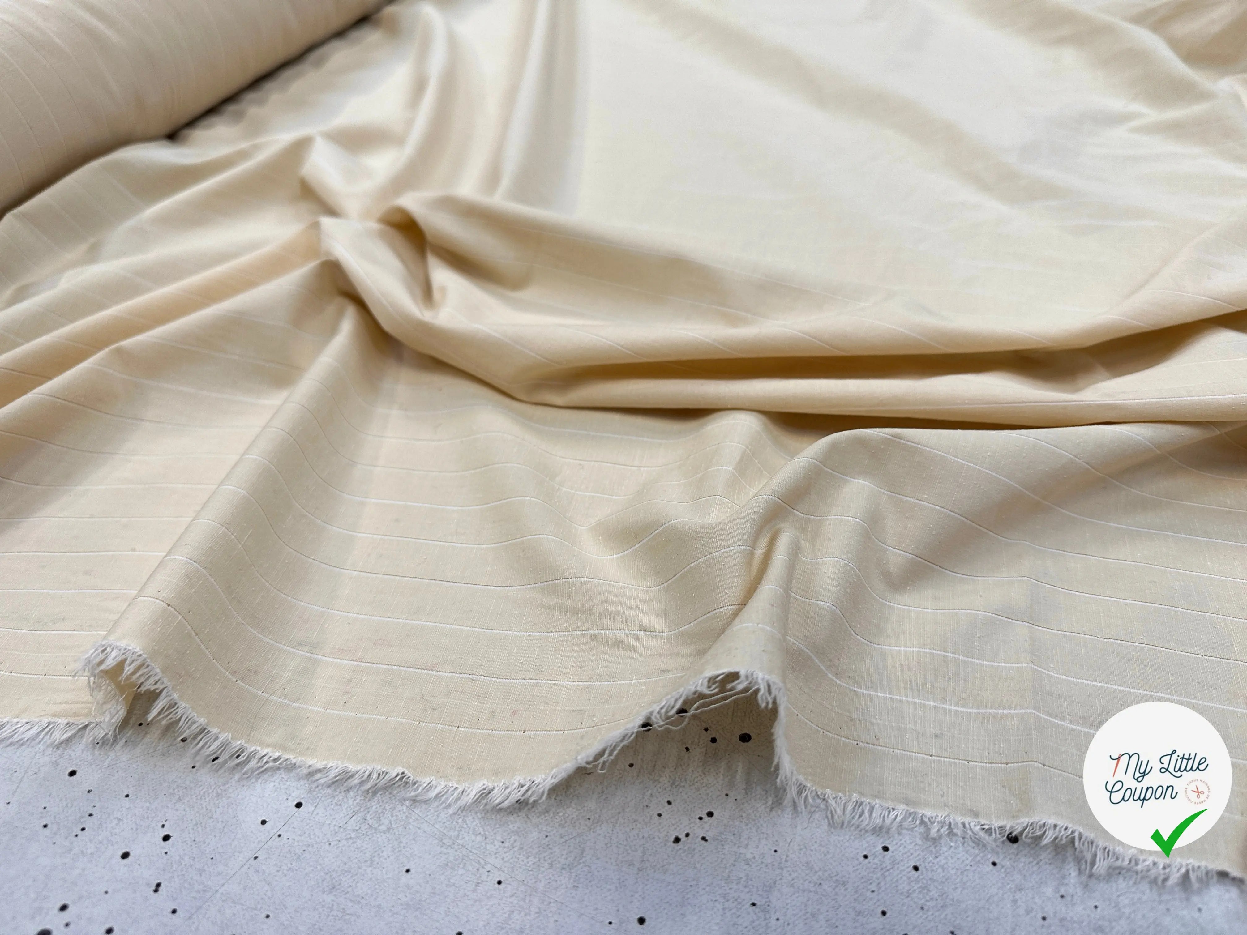 TISSU COTON FIN CRÈME SHANTUNG MSO