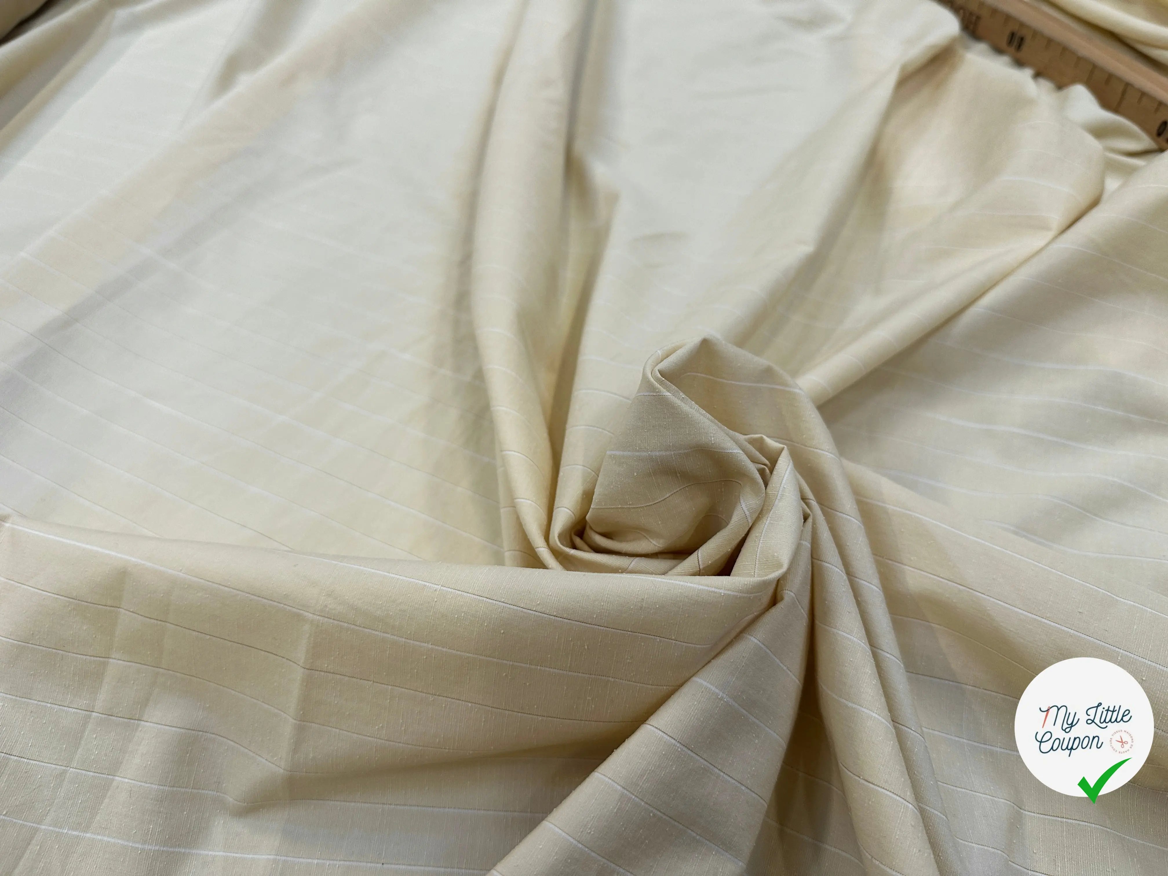 TISSU COTON FIN CRÈME SHANTUNG MSO