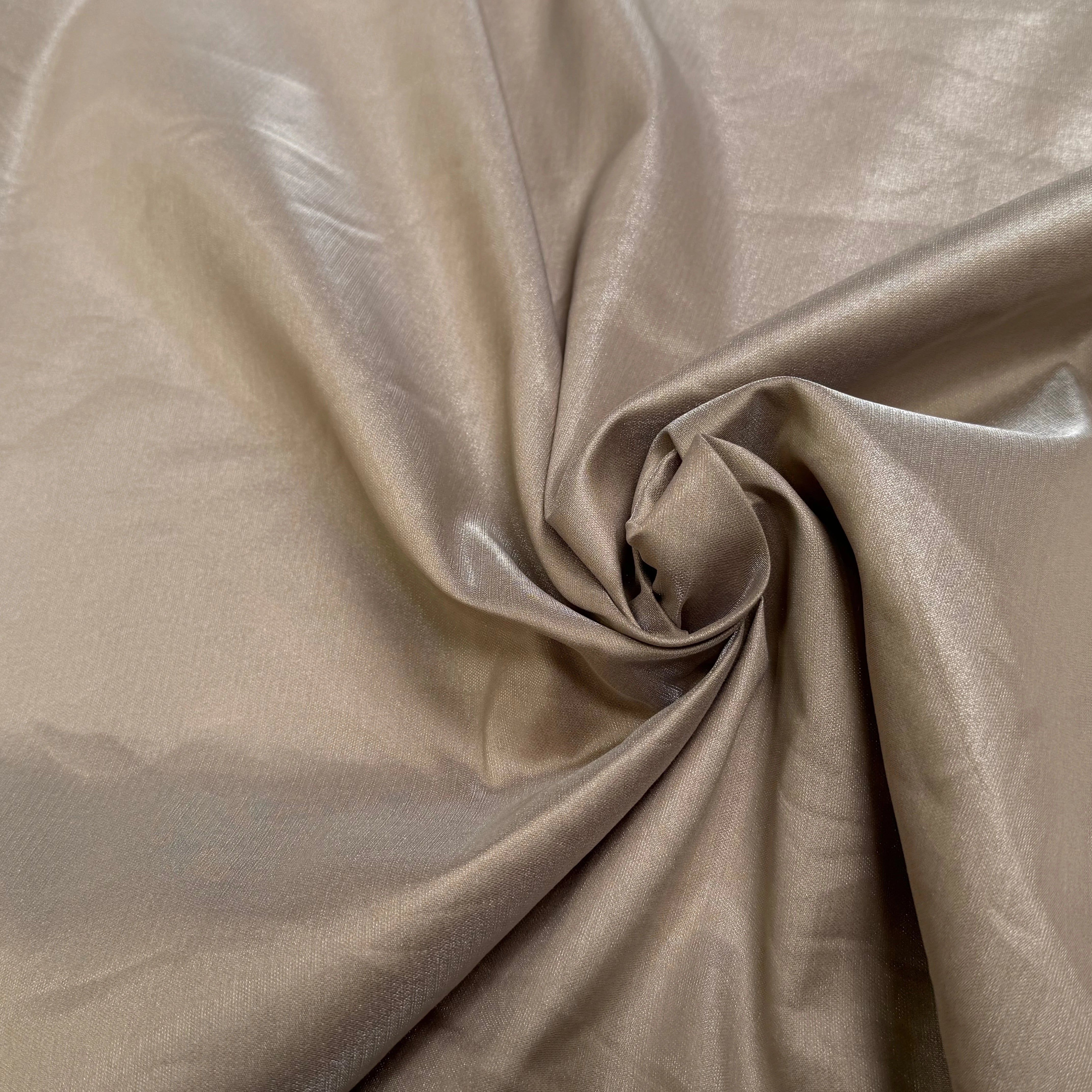 TISSU COTON LAMÉ BEIGE SABLE 71% COTON - My Little Coupon