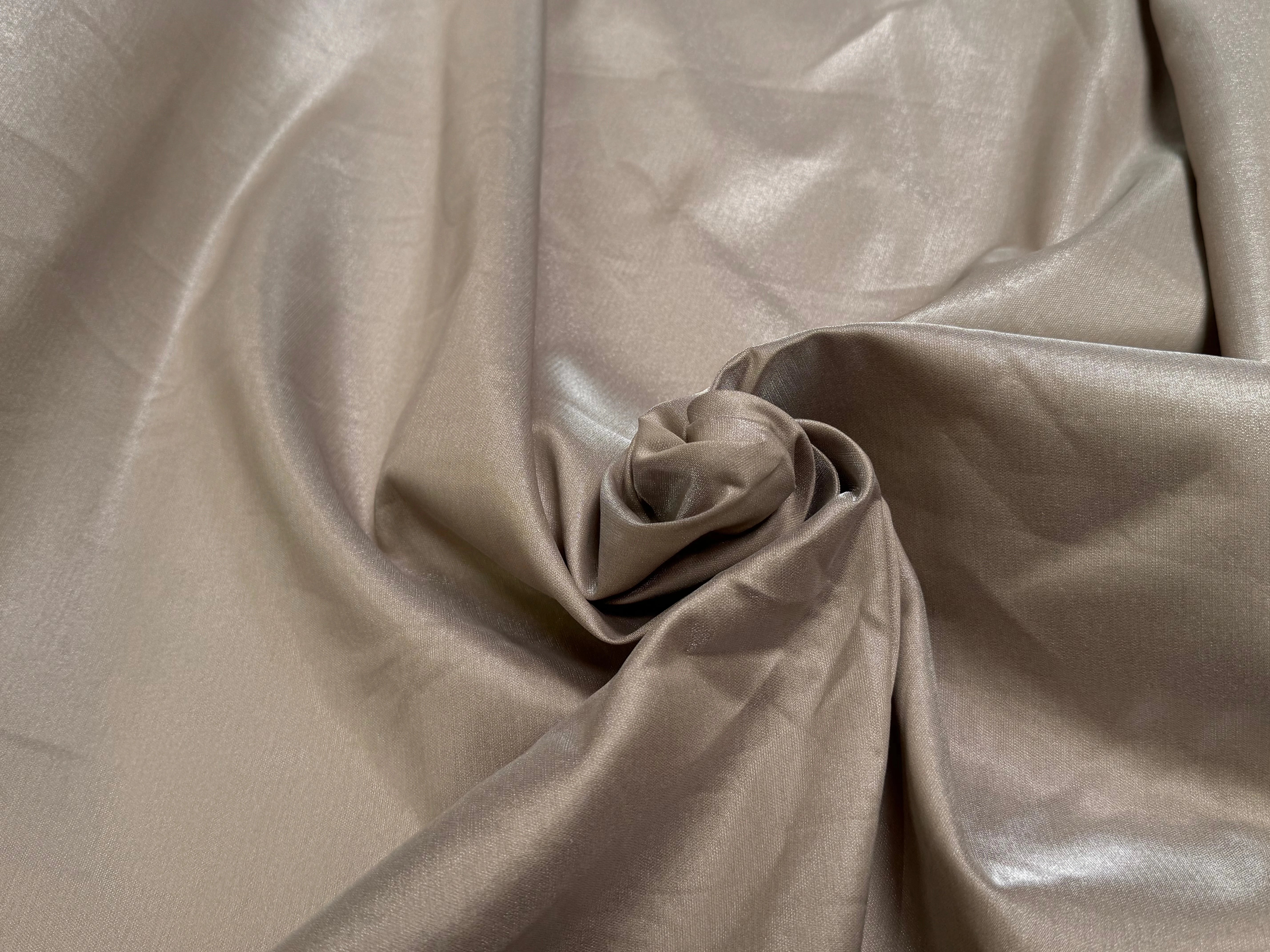 TISSU COTON LAMÉ BEIGE SABLE 71% COTON - My Little Coupon