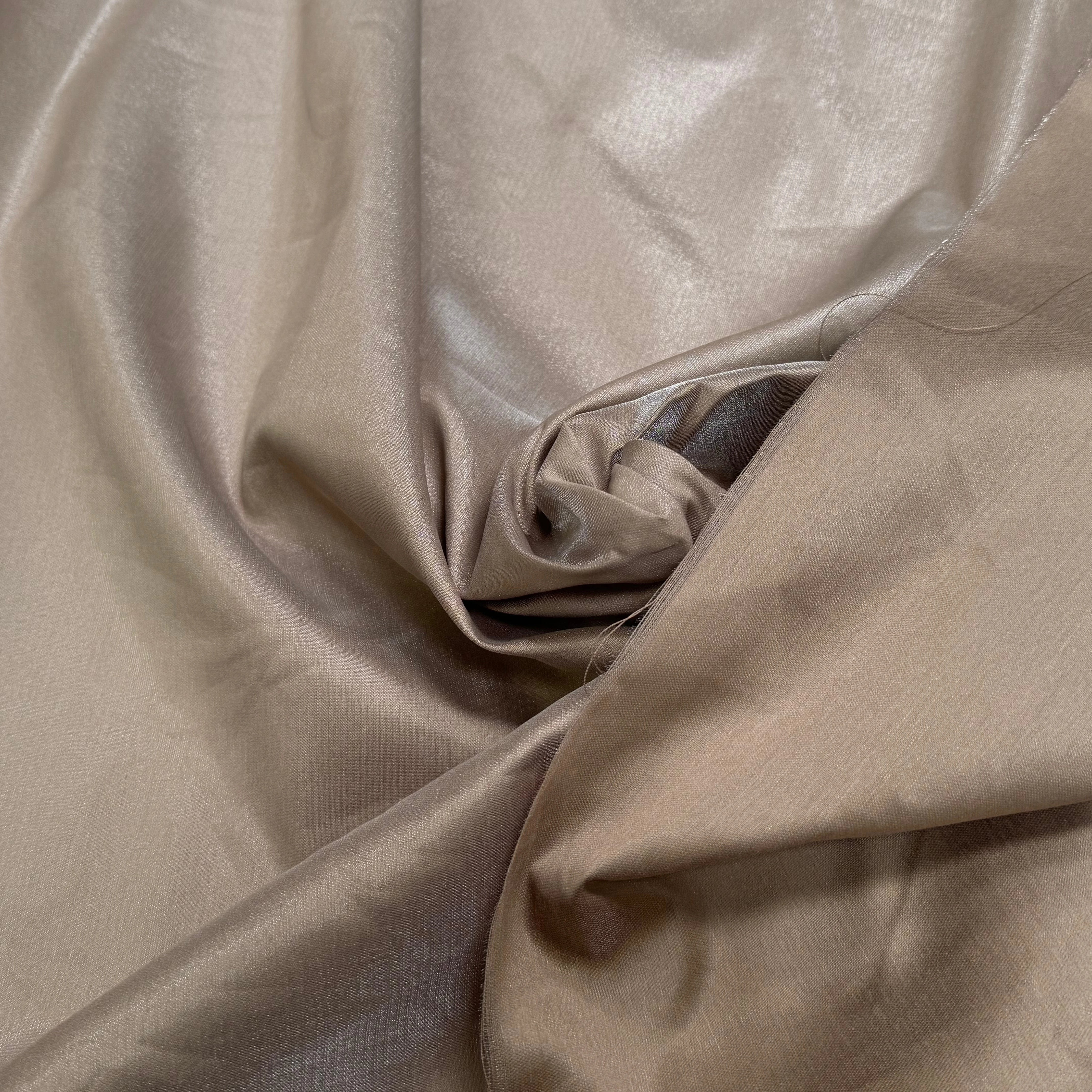 TISSU COTON LAMÉ BEIGE SABLE 71% COTON - My Little Coupon