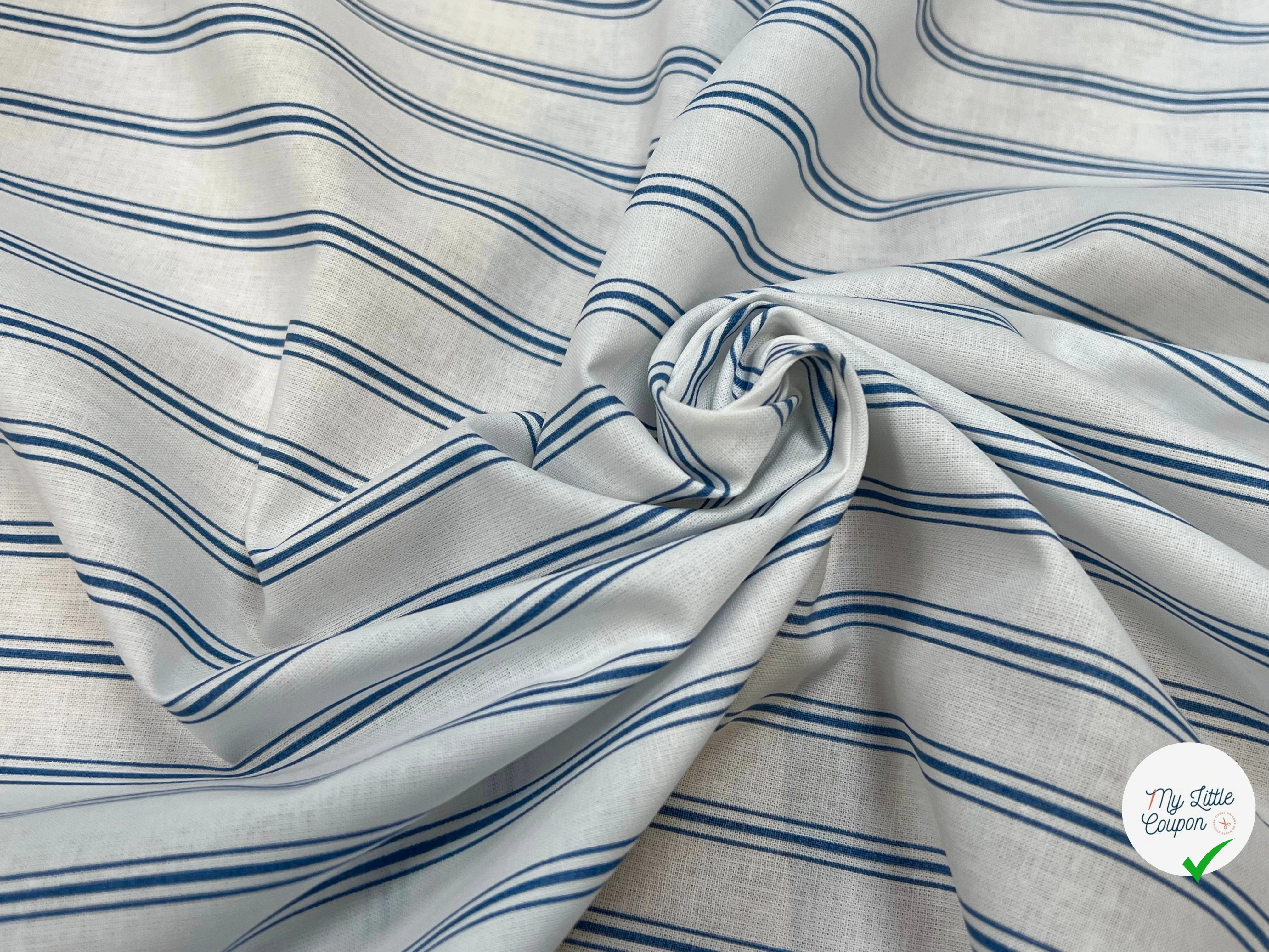 TISSU COTON REGENCE BLEU 150 - My Little Coupon