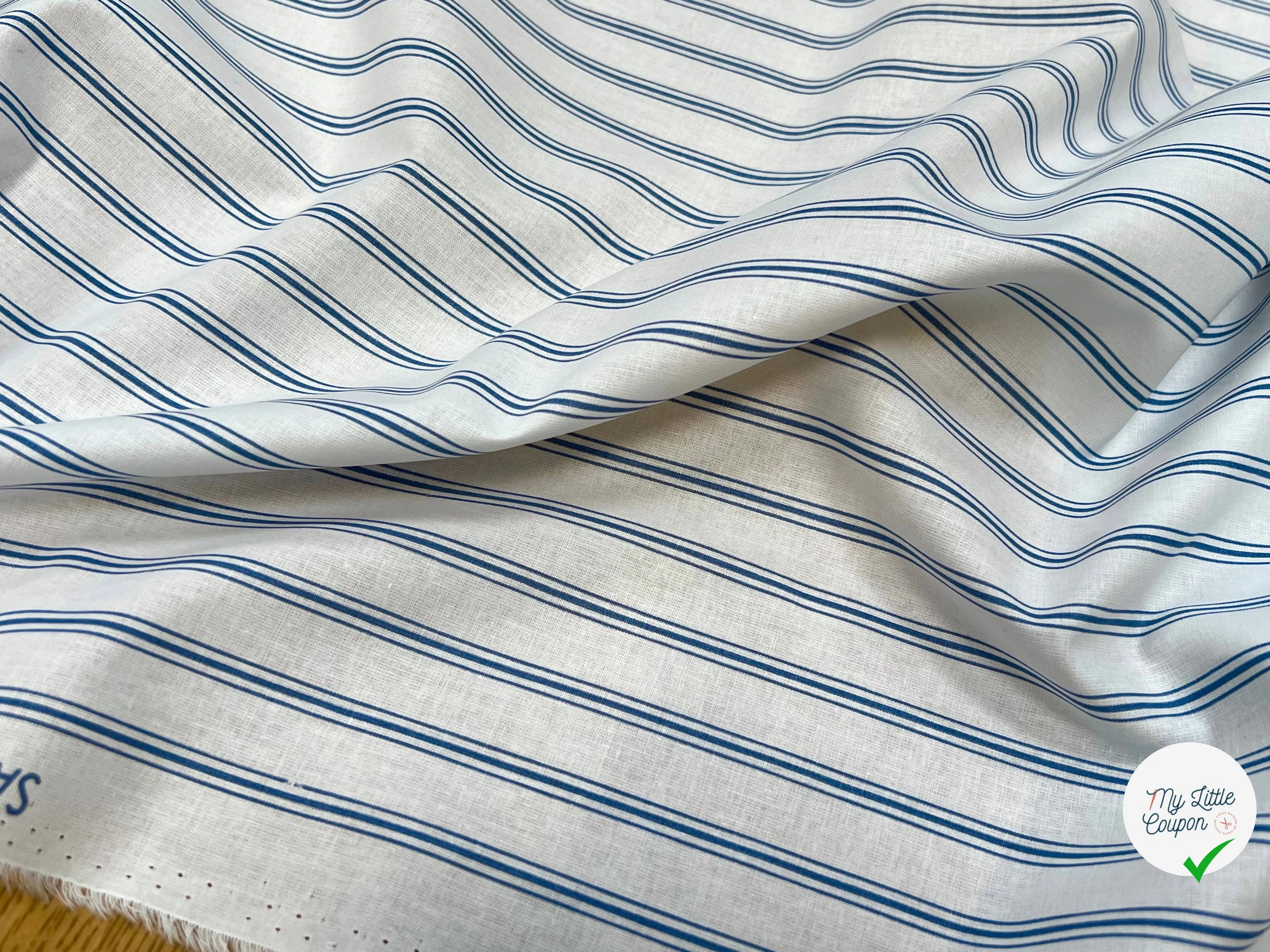 TISSU COTON REGENCE BLEU 150 - My Little Coupon