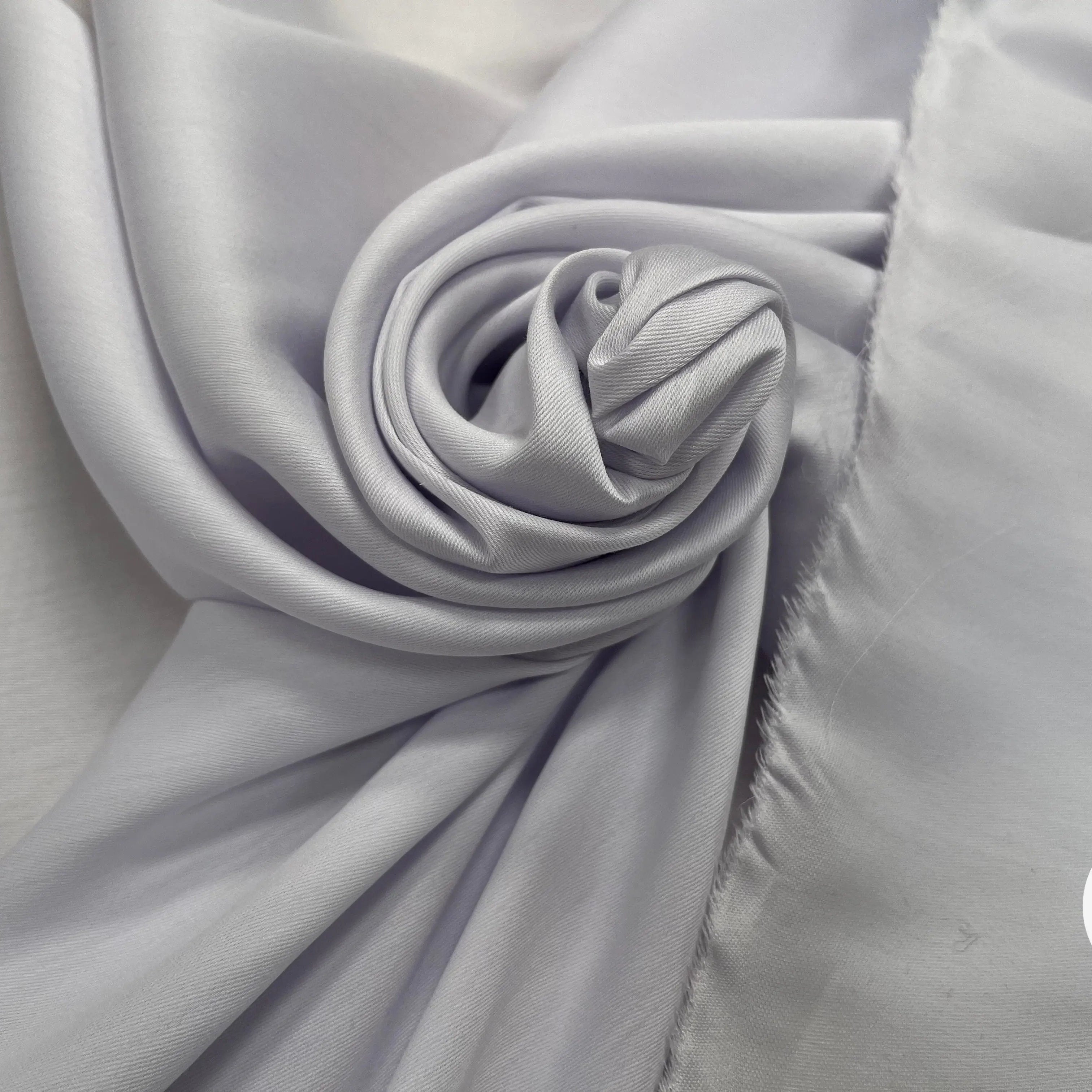 TISSU COTON SATINÉ LILAS 27% SOIE - My Little Coupon