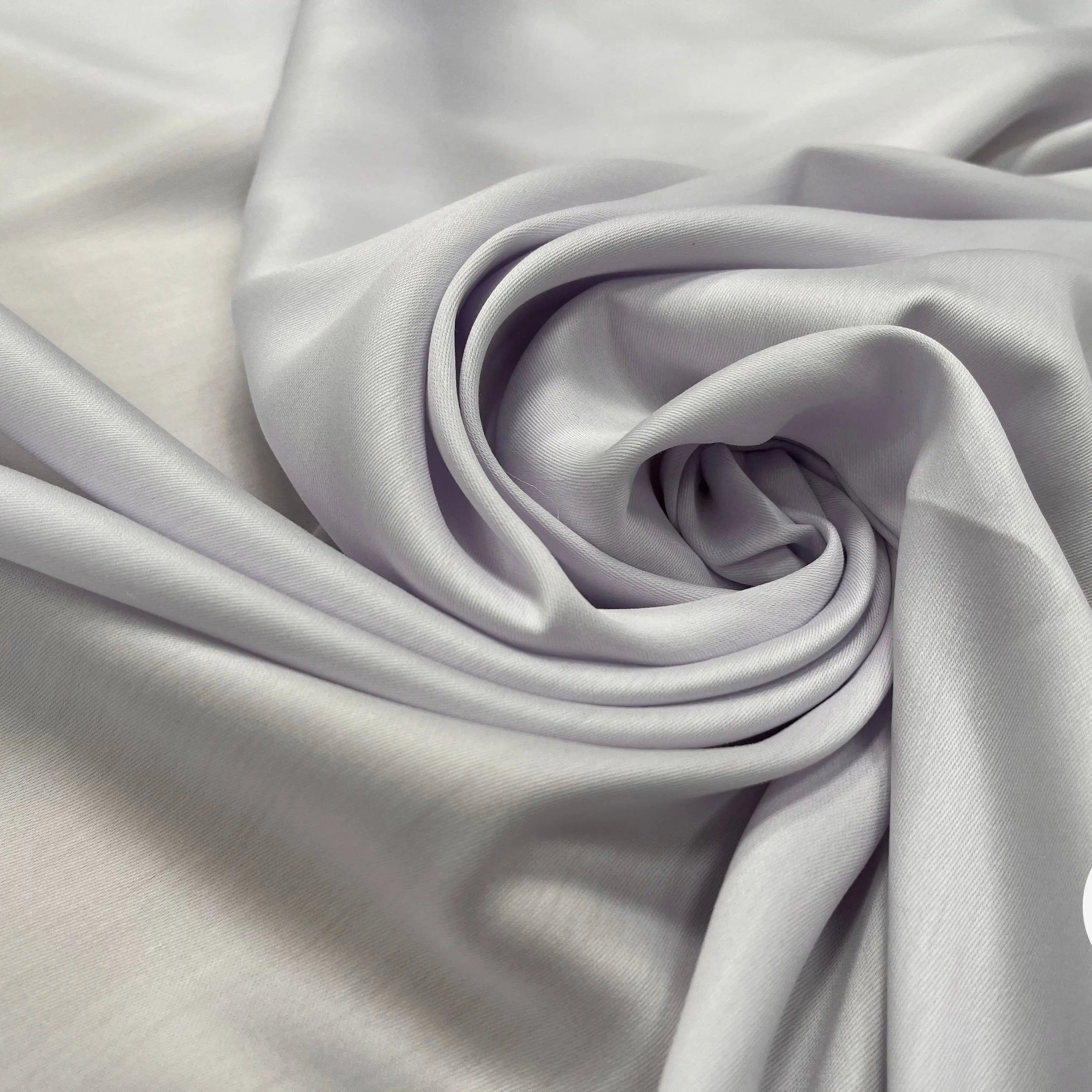 TISSU COTON SATINÉ LILAS 27% SOIE - My Little Coupon