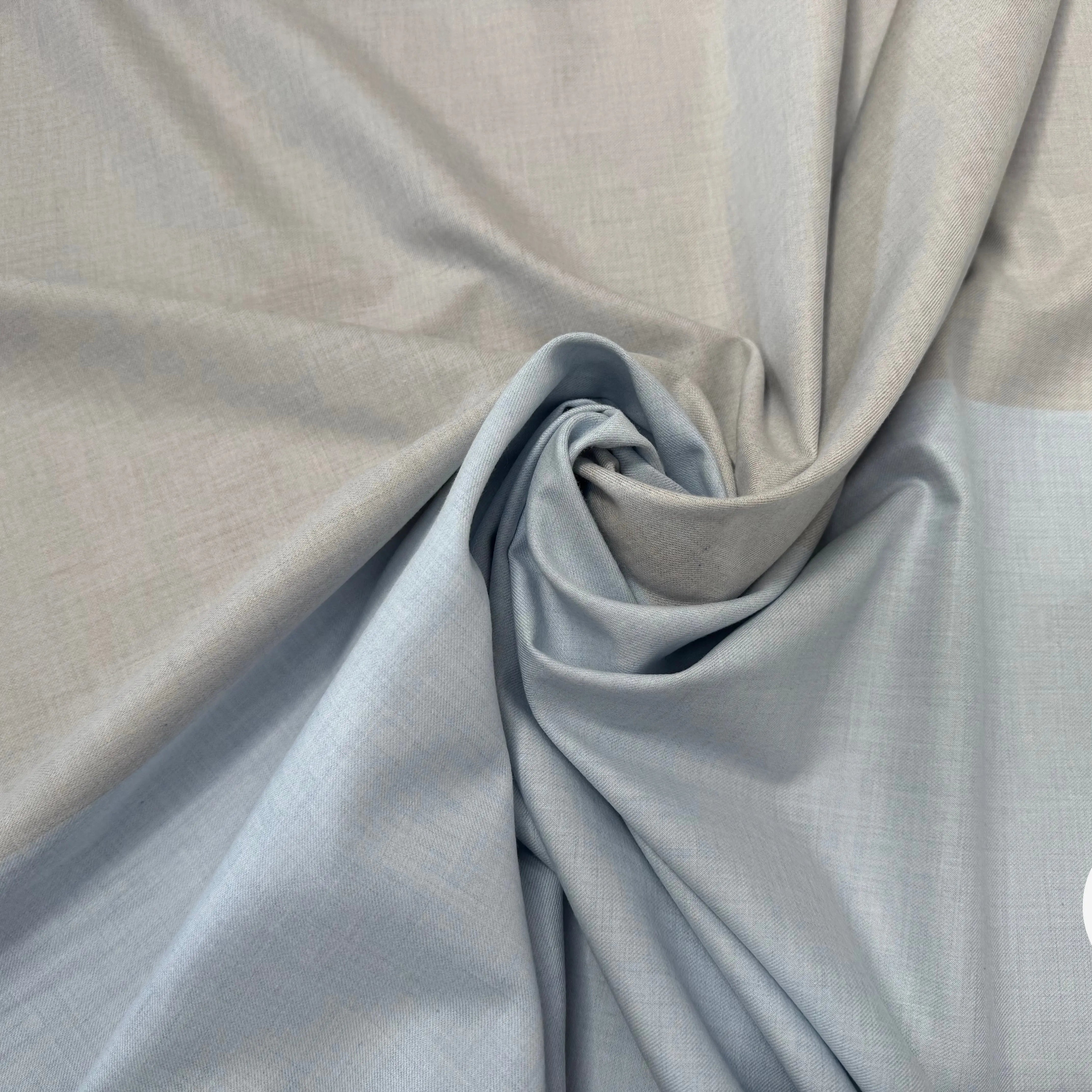 TISSU COTON TRAPPEUR BICOLORE GRIS ET BLEU CIEL - My Little Coupon