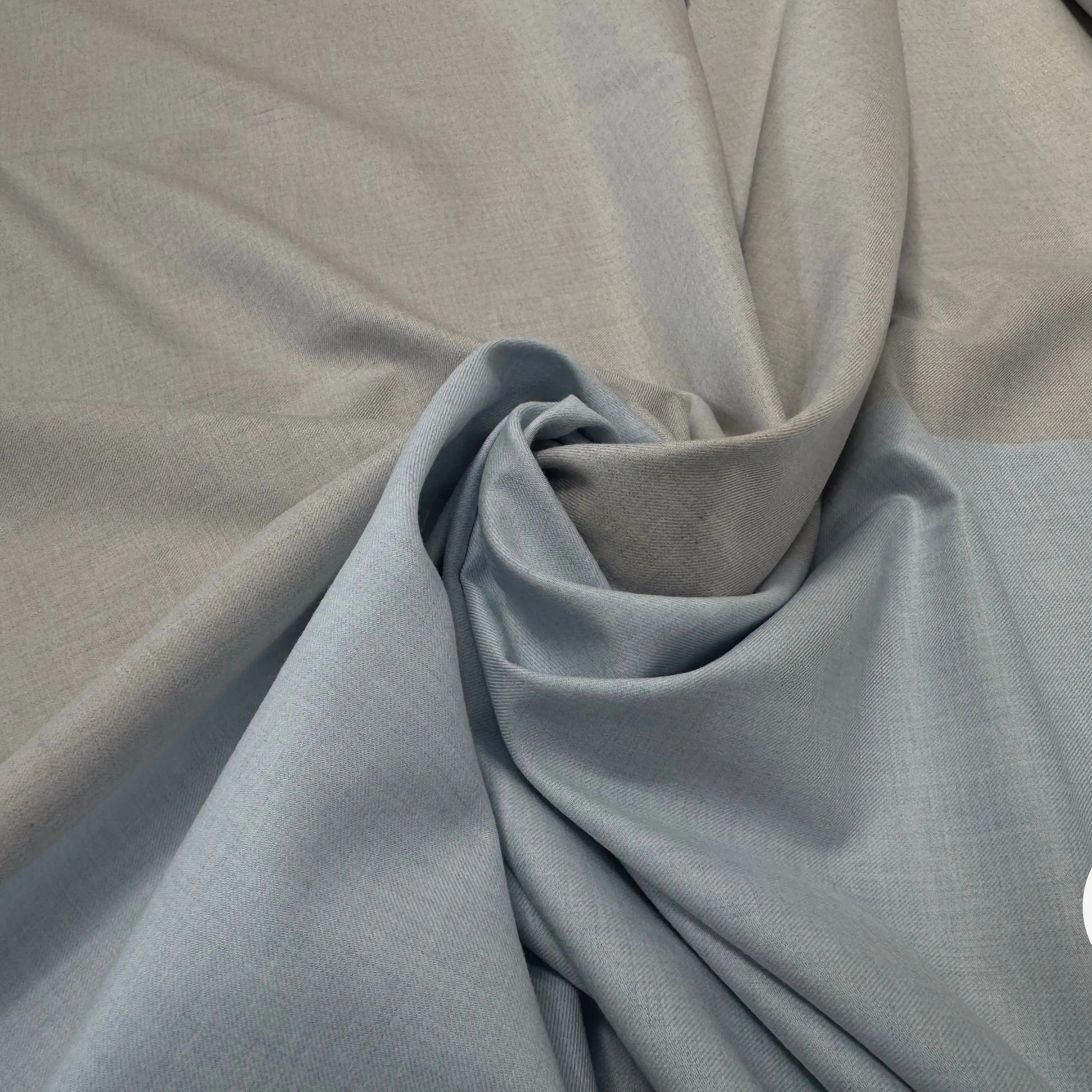 TISSU COTON TRAPPEUR BICOLORE GRIS ET BLEU CIEL - My Little Coupon