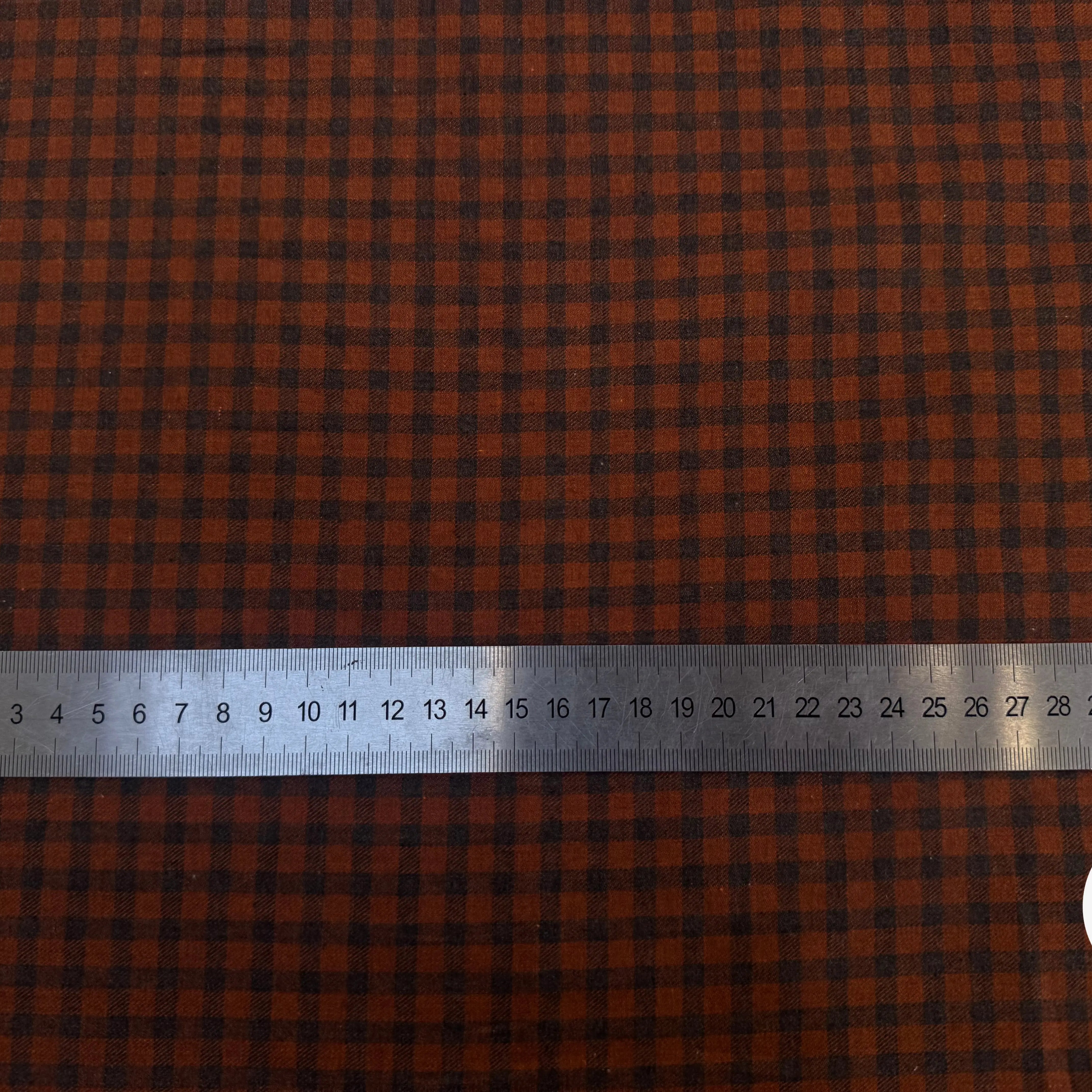 TISSU COTON TRAPPEUR MARRON ET BLEU NAVY - My Little Coupon