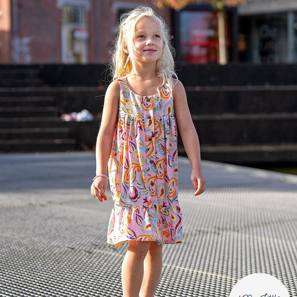 TISSU COTON VISCOSE CHAINE ET TRAME IMPRIMÉ PAISLEY ROSE CLAIR - My Little Coupon
