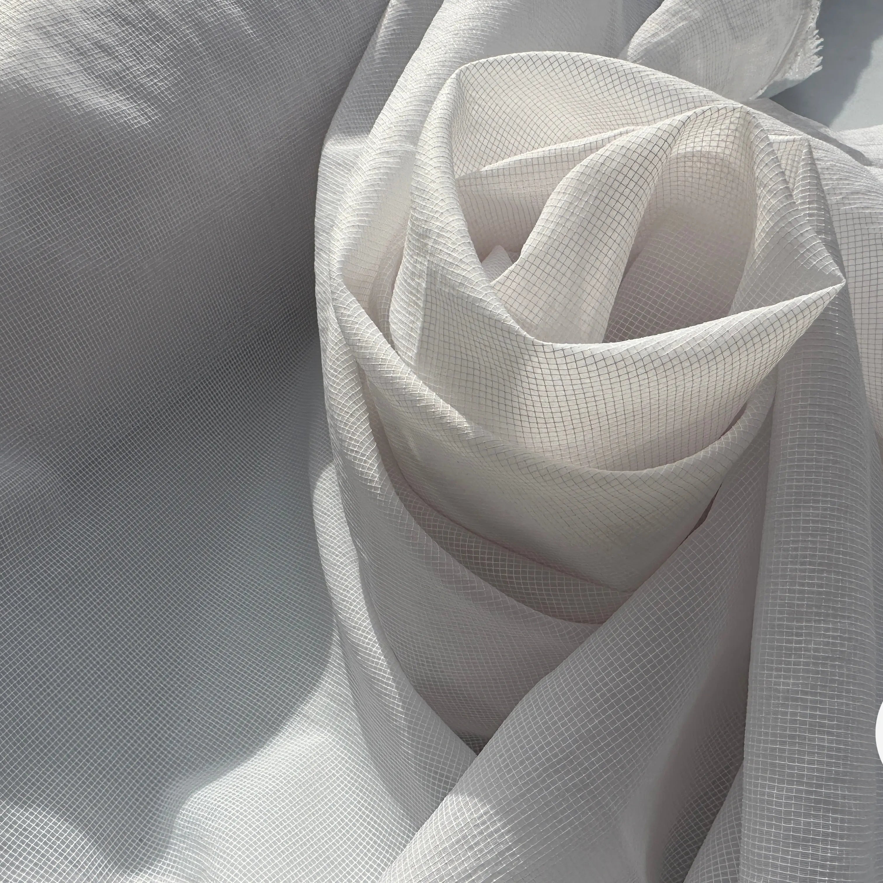 TISSU COUPE VENT ORGANZA MODERNE BLANC OPTIQUE MSO