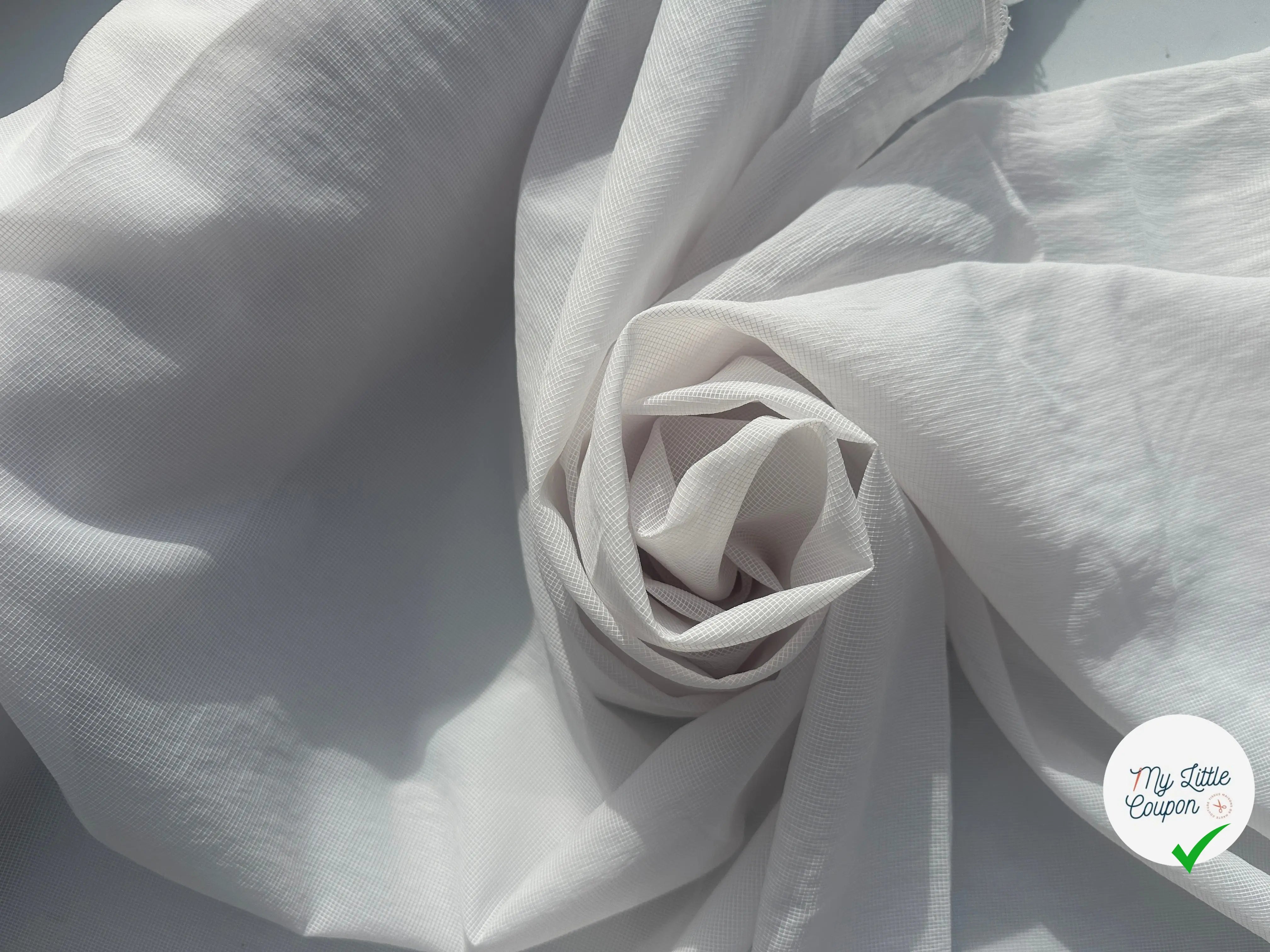 TISSU COUPE VENT ORGANZA MODERNE BLANC OPTIQUE MSO