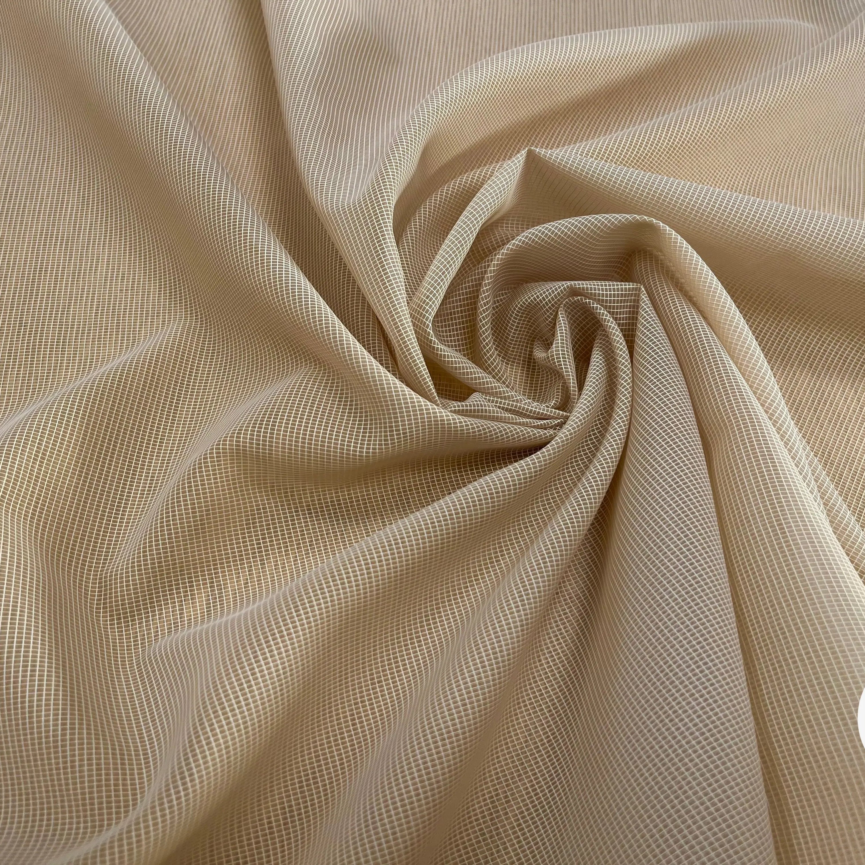 TISSU COUPE VENT ORGANZA MODERNE UNI SABLE - My Little Coupon