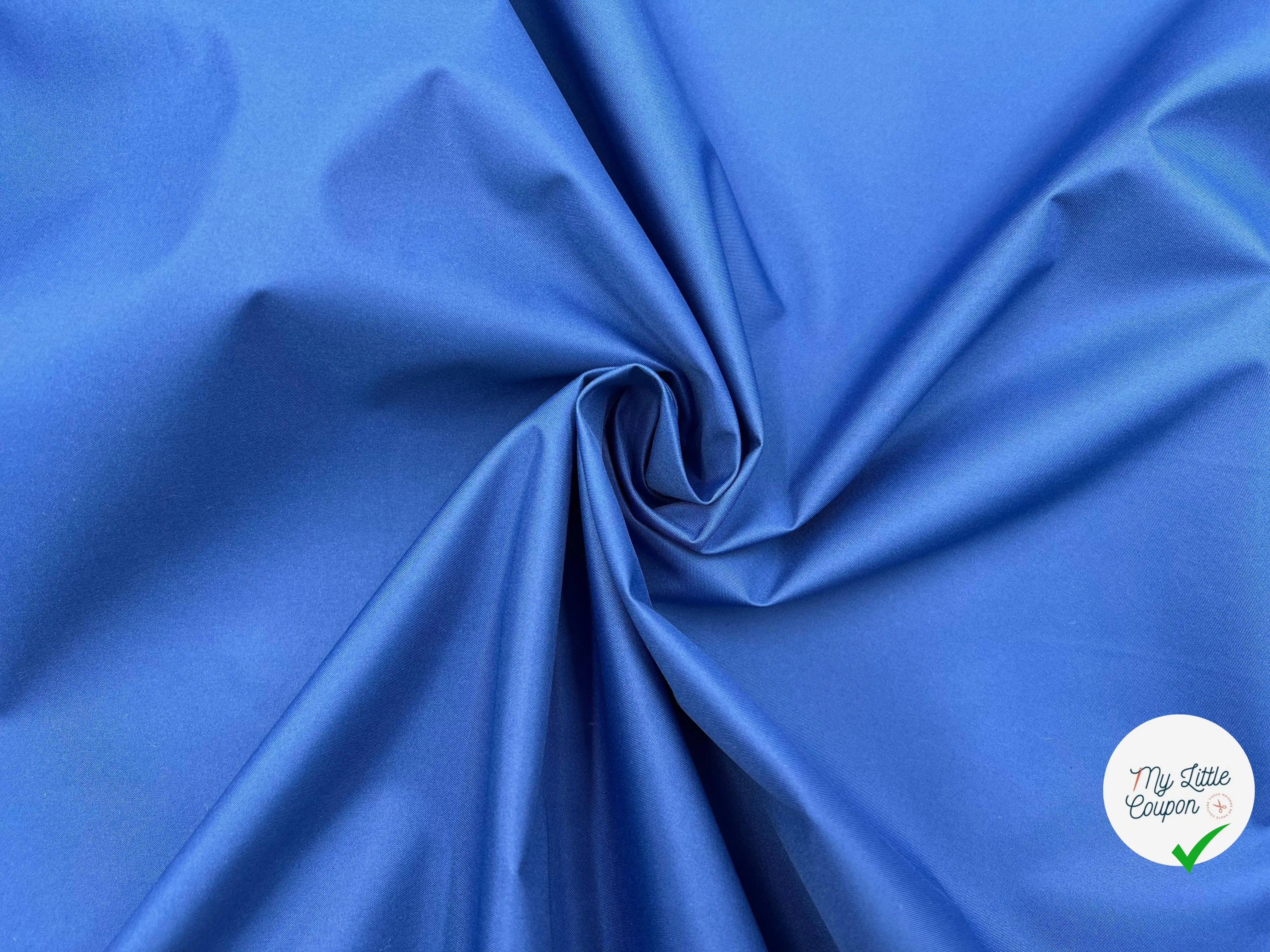 TISSU COUPE VENT REVERSIBLE NOIR ET BLEU ROYAL - My Little Coupon - tissu - coudre