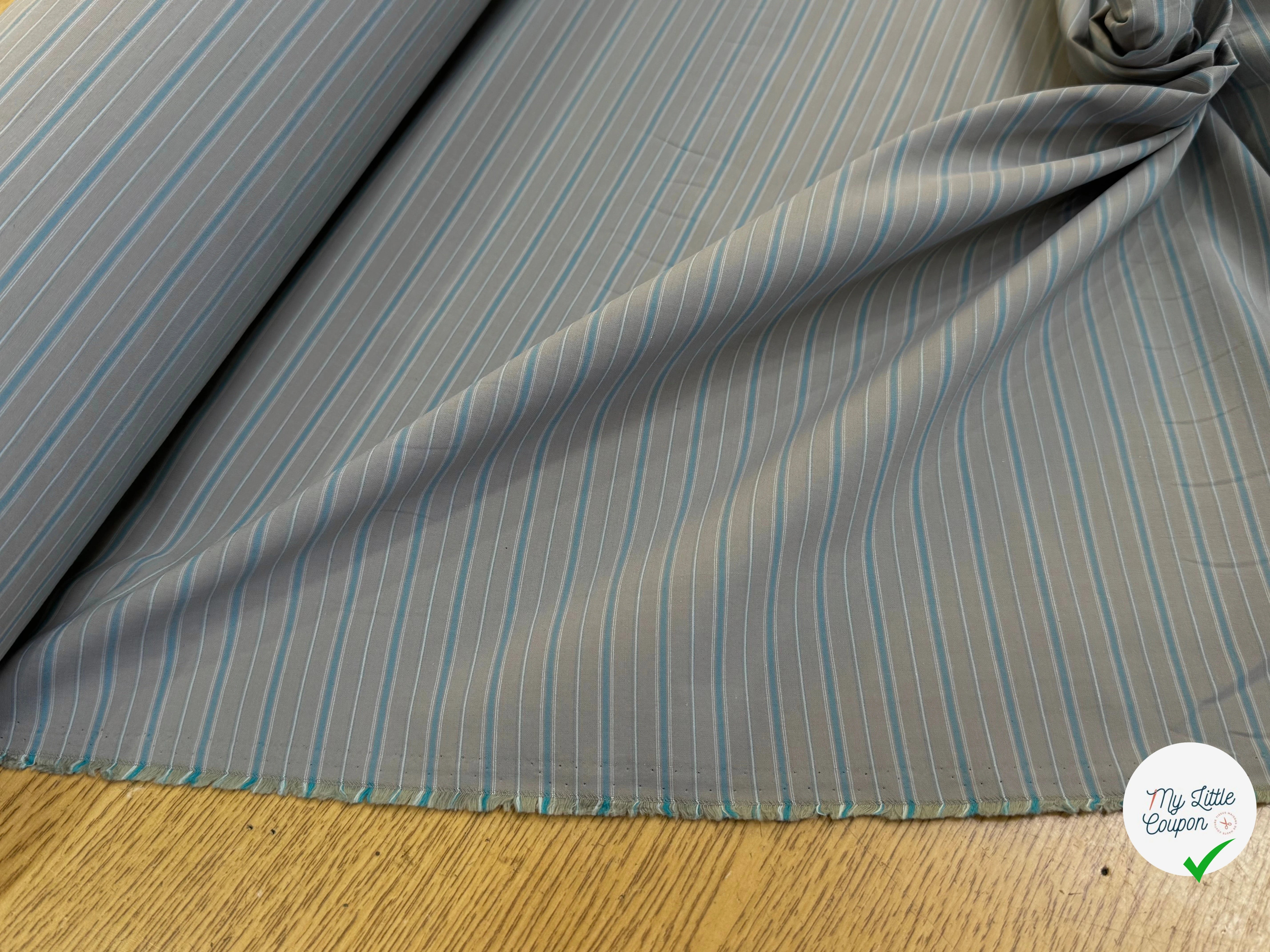 TISSU CRAQUANT GROSSES RAYURES VERT GRIS - My Little Coupon