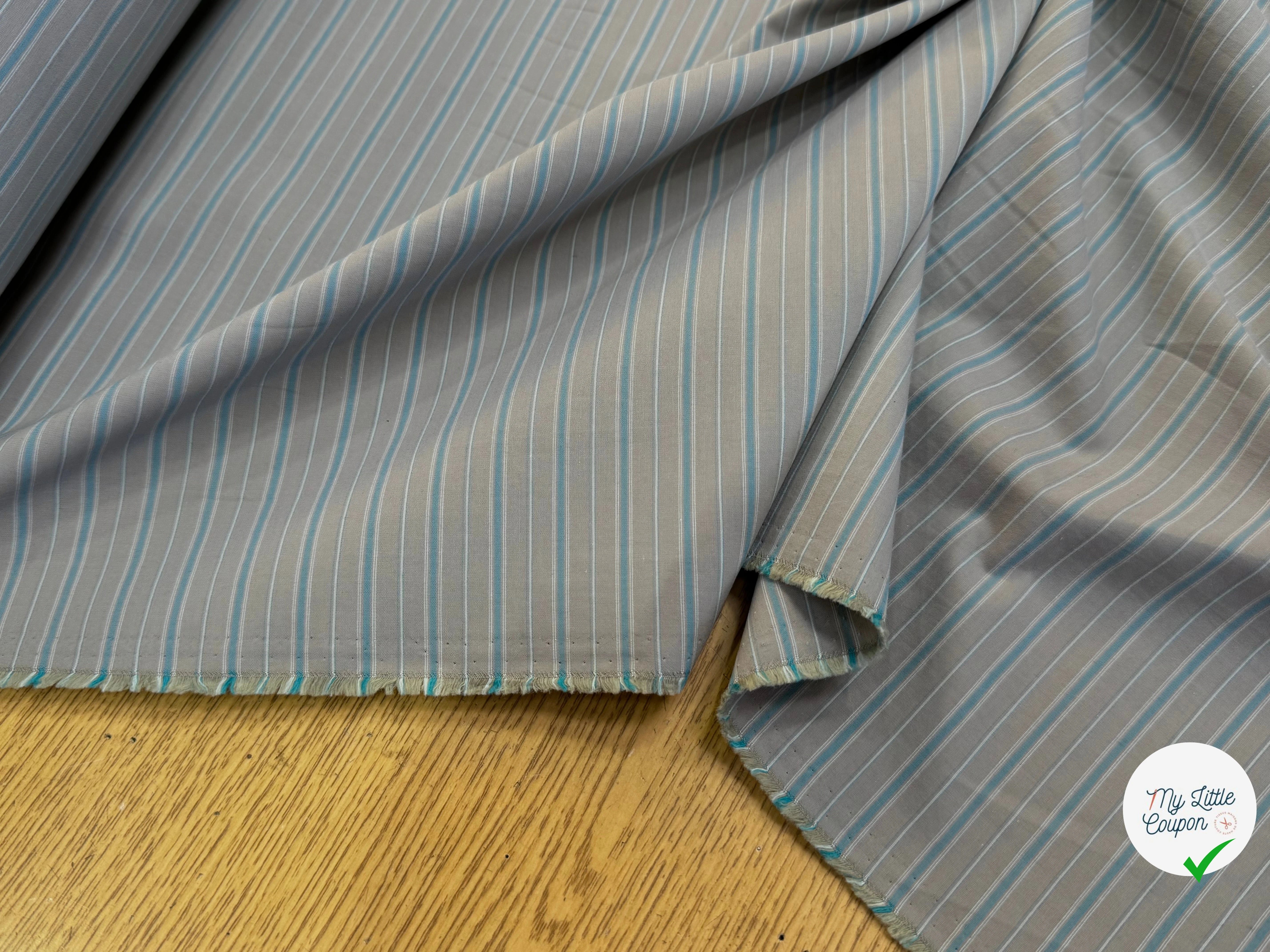 TISSU CRAQUANT GROSSES RAYURES VERT GRIS - My Little Coupon