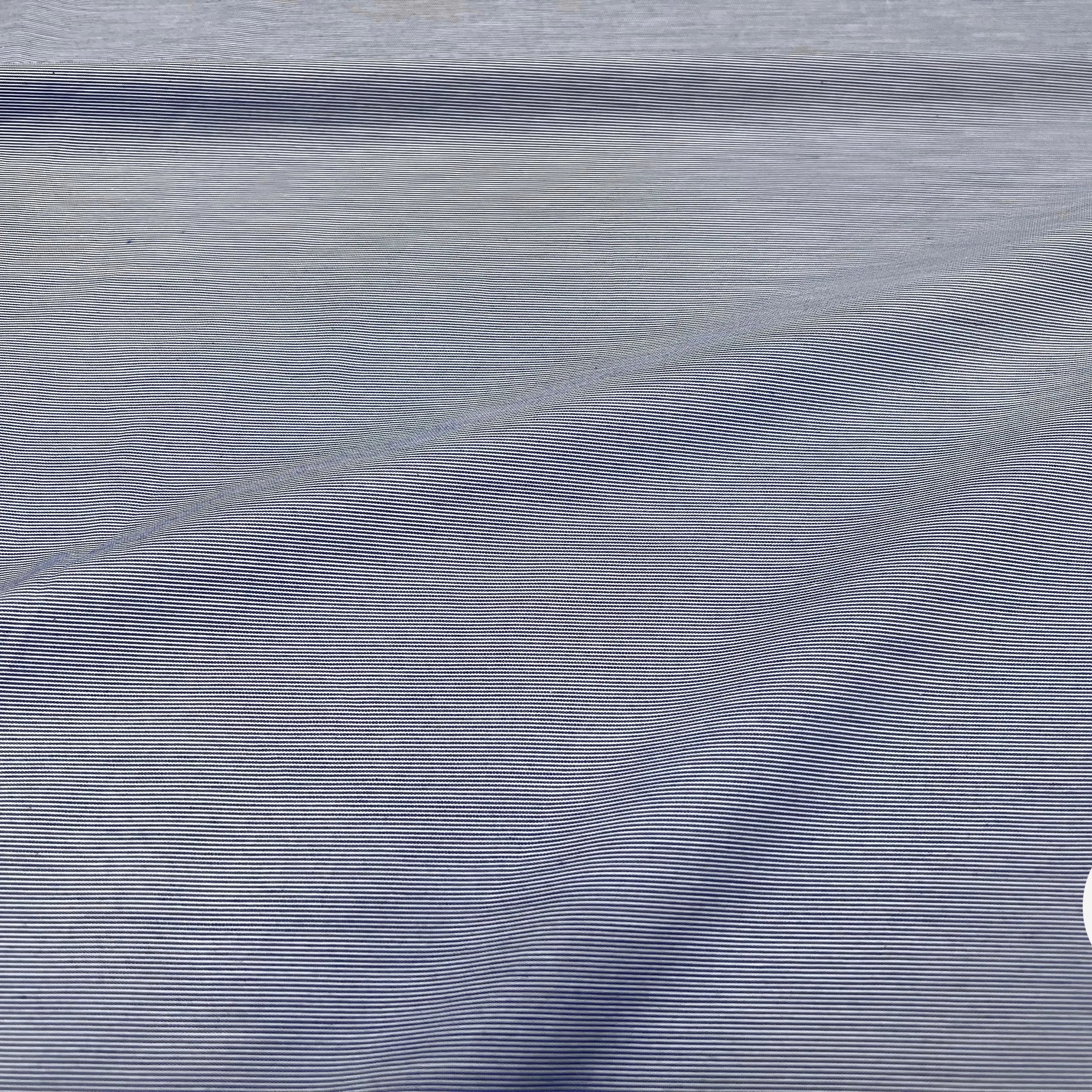 TISSU DE COTON CHEMISE FINE RAYURE BLEU CIEL MSO