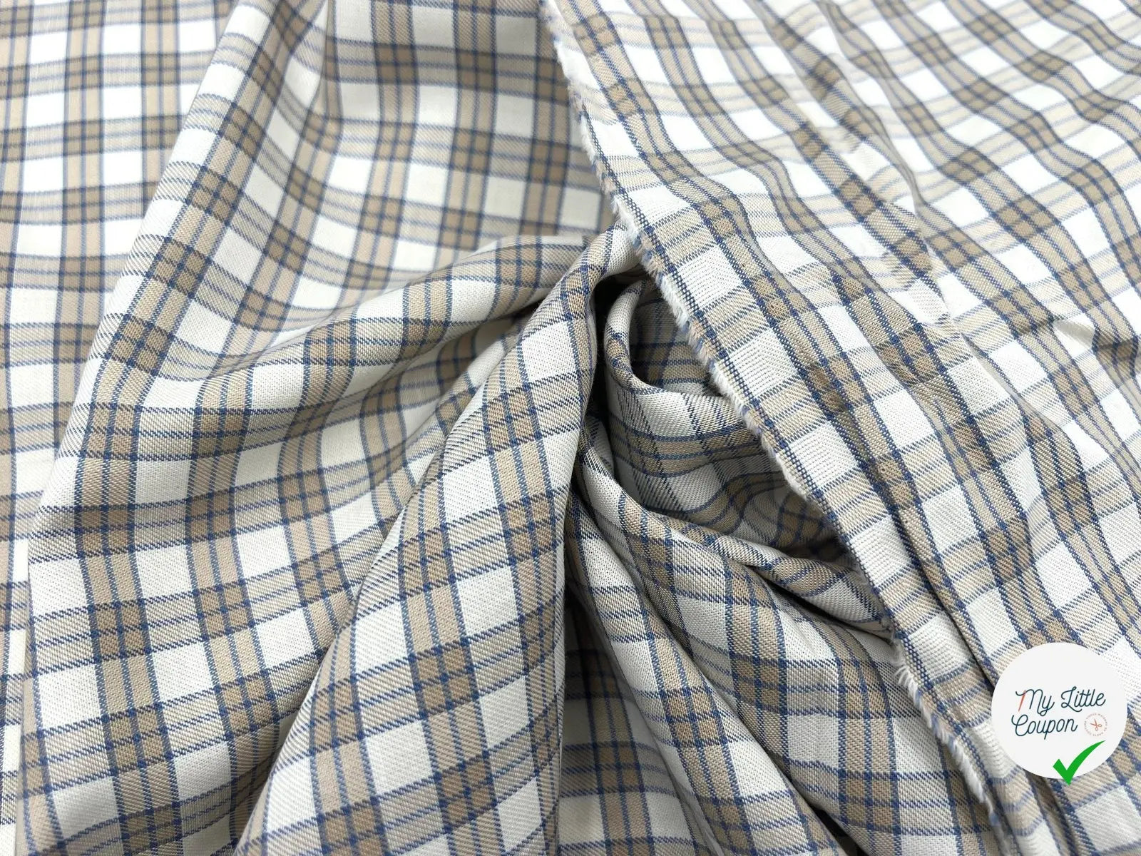 TISSU DE COTON DOUILLET ECOSSAIS CHEMISE - My Little Coupon - tissu - coudre