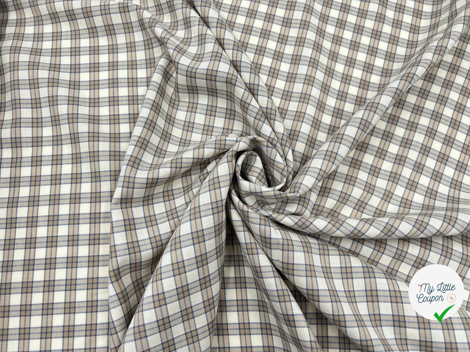 TISSU DE COTON DOUILLET ECOSSAIS CHEMISE - My Little Coupon - tissu - coudre
