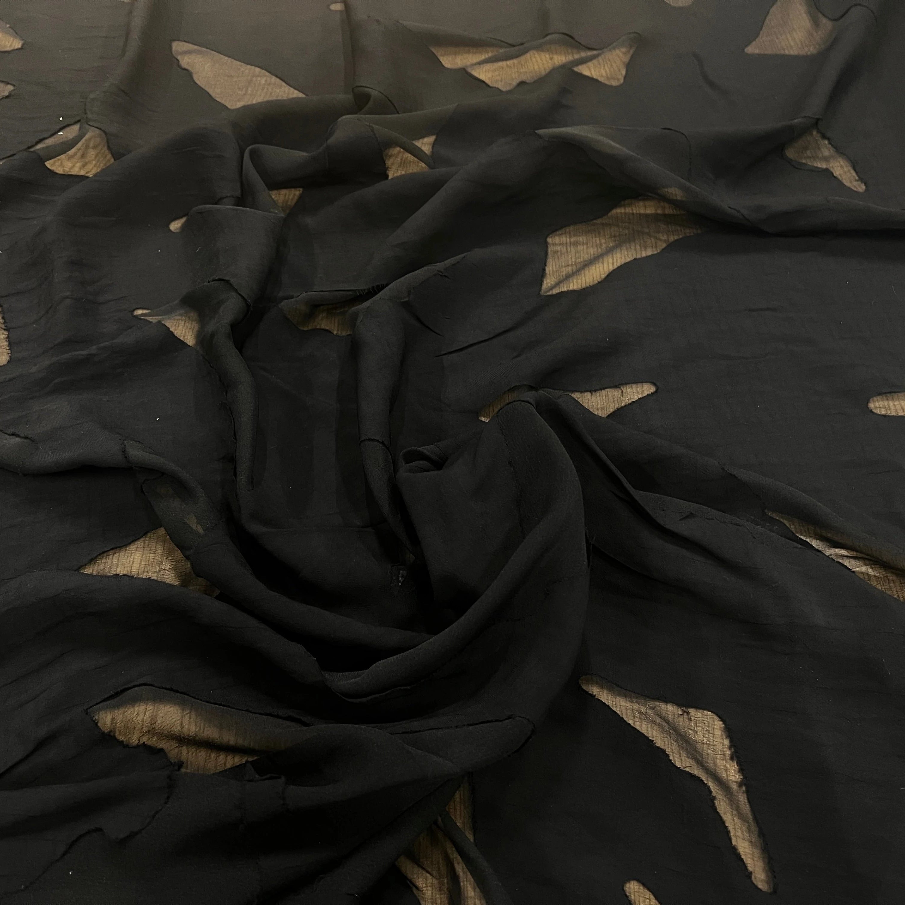 TISSU DÉVORÉ VISCOSE TACHES ANIMALES - My Little Coupon